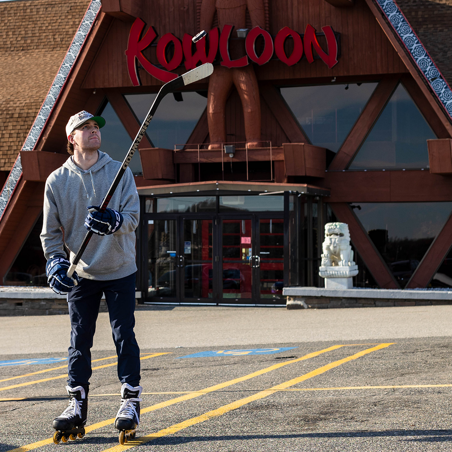 Route 1 Street Hockey Snapback: Cream