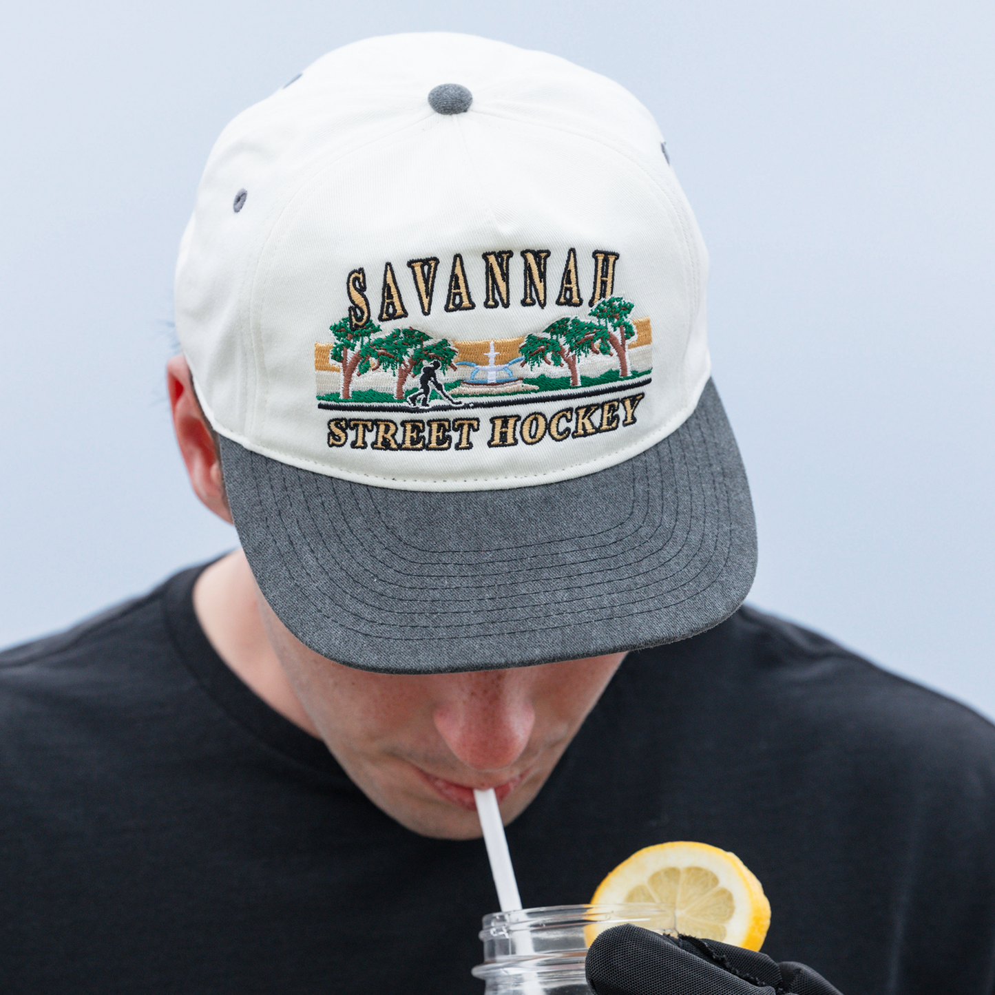 Savannah Street Hockey Snapback: Cream