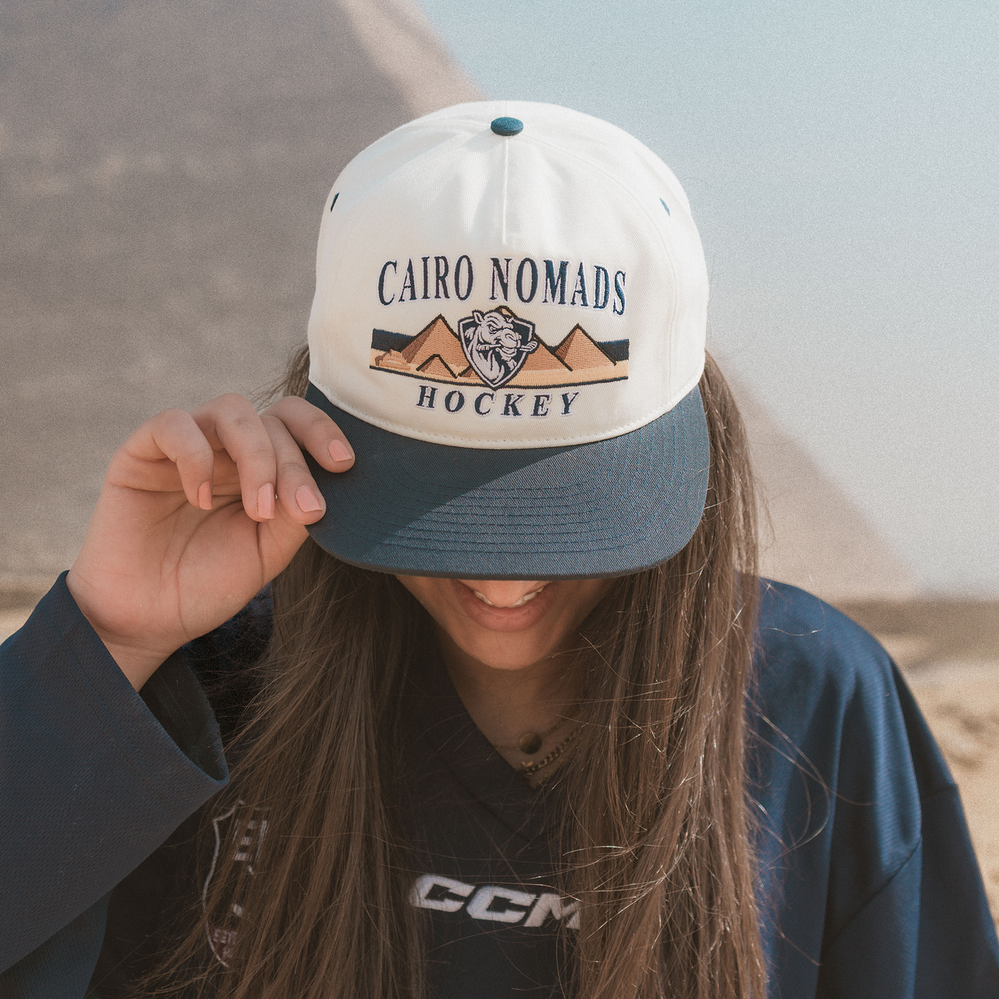 Cairo Nomads Hockey Snapback: Cream