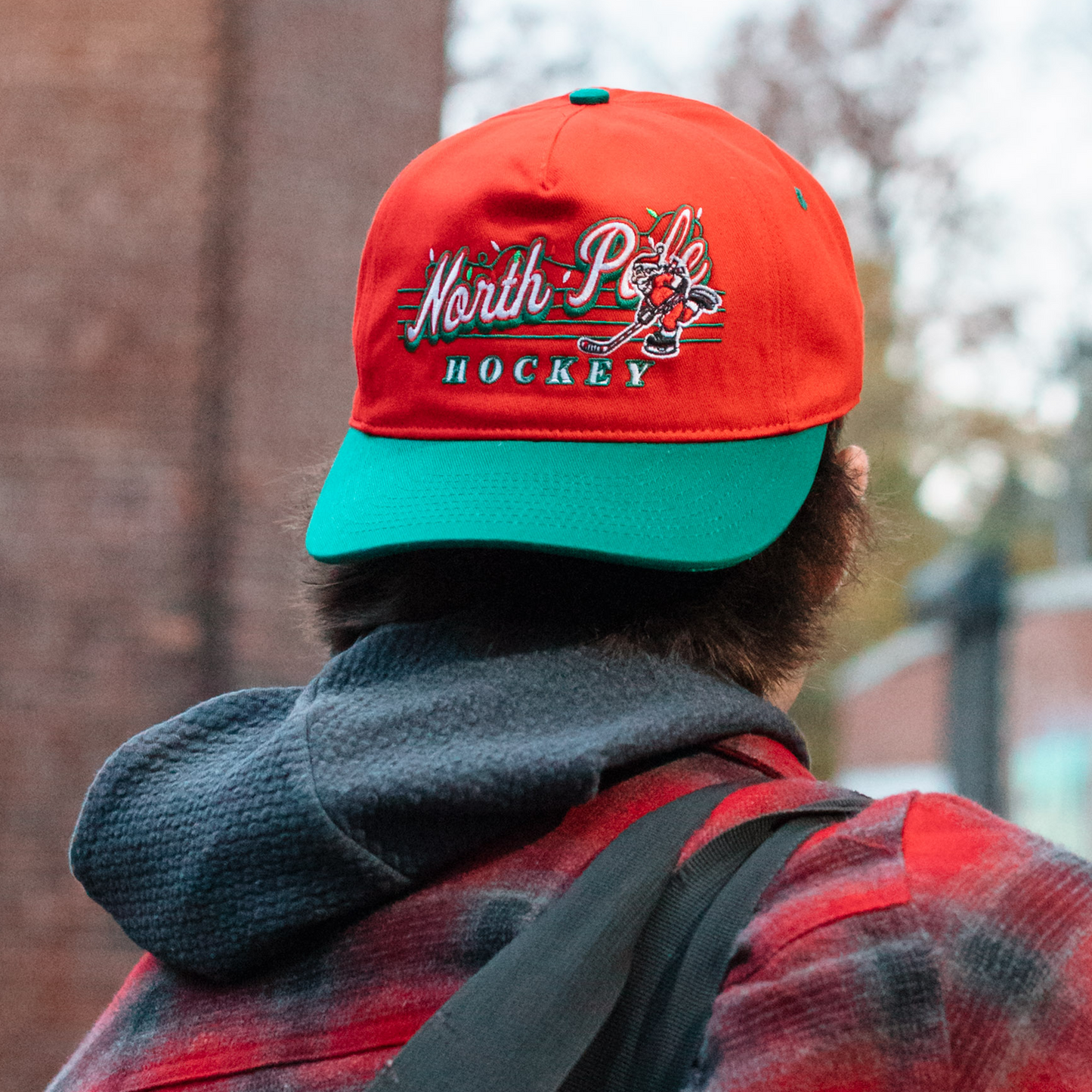North Pole Hockey Snapback: Red