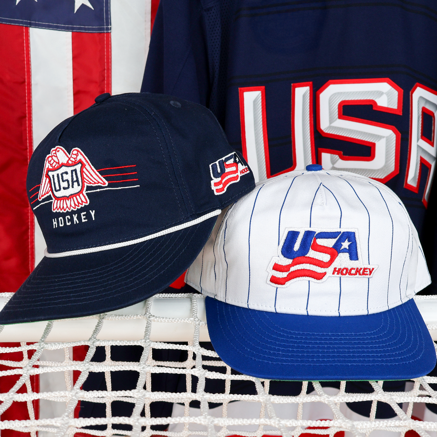 USA Hockey Snapback: Pinstripe