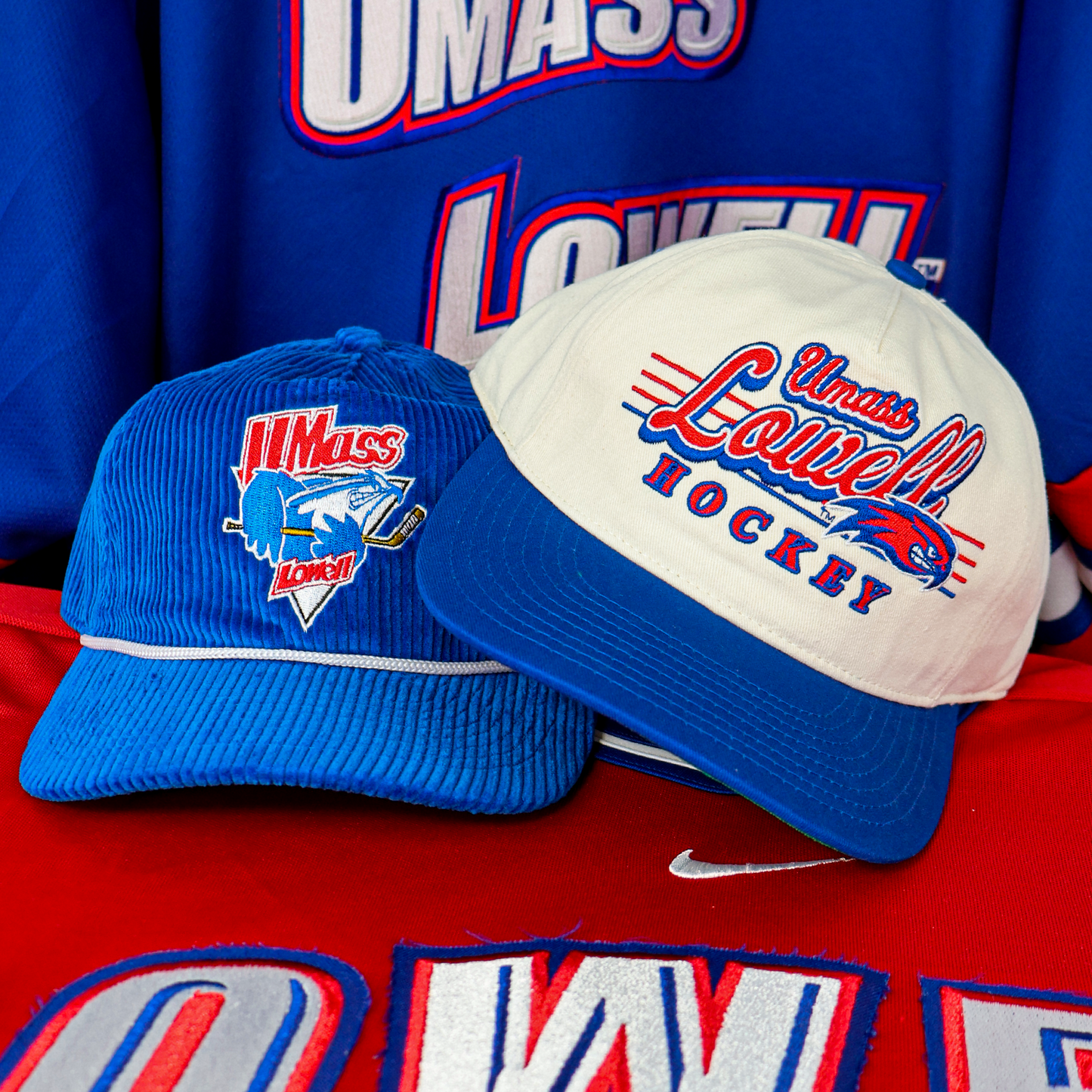 UMass Lowell River Hawks Snapback: Corduroy