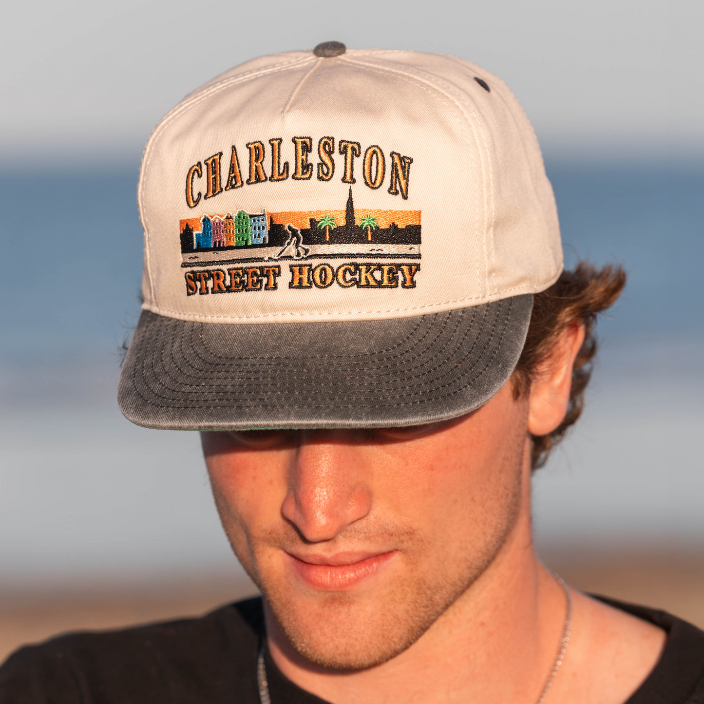 Charleston Street Hockey Snapback: Cream