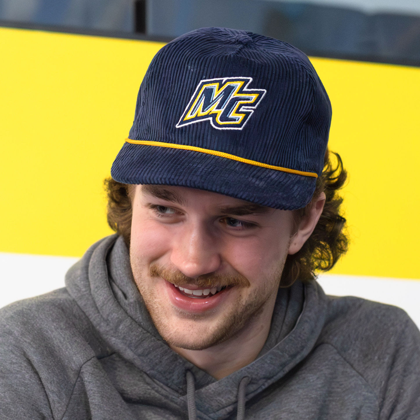 Merrimack College Snapback: Corduroy