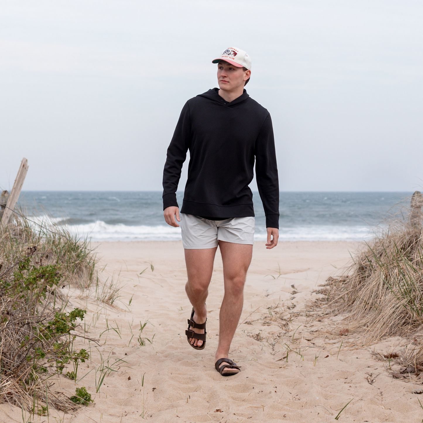 Nantucket Faceoff Snapback: Cream