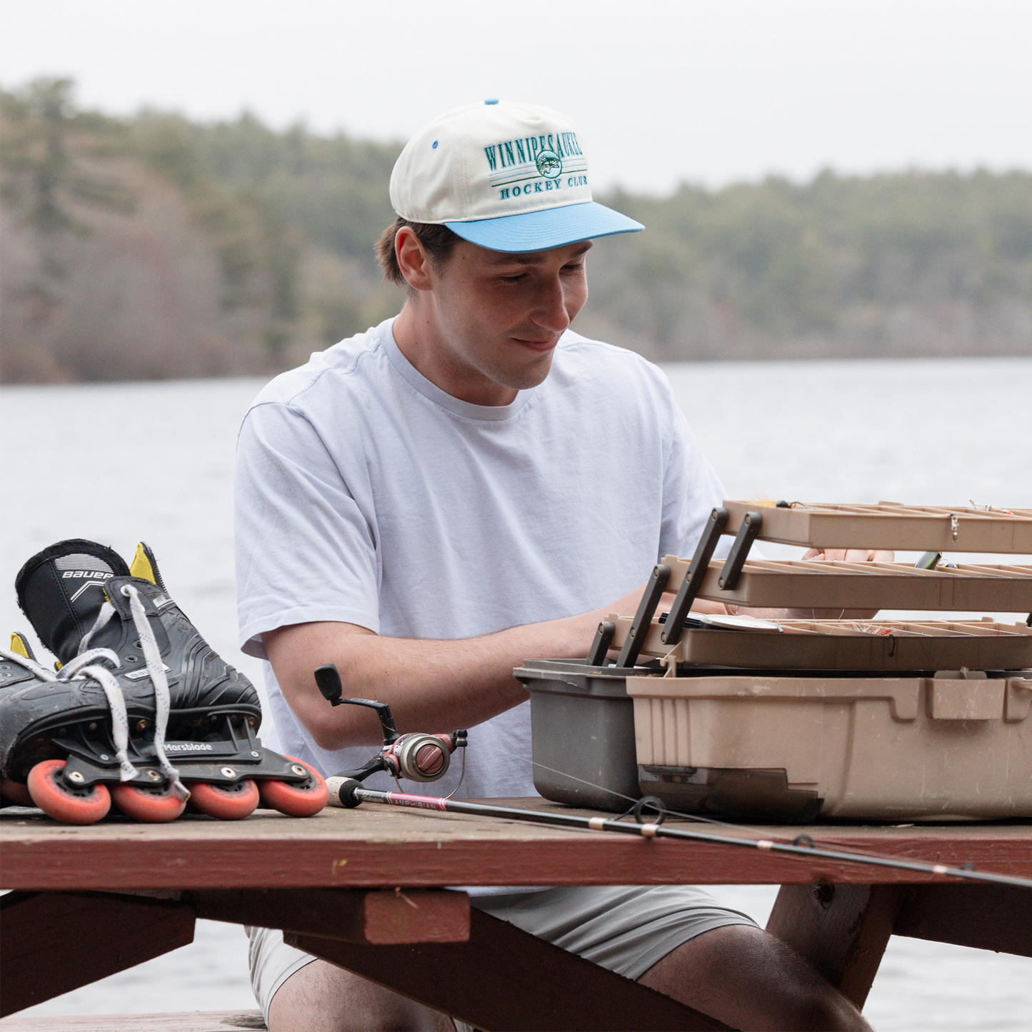 Winnipesaukee Hockey Club Snapback: Cream