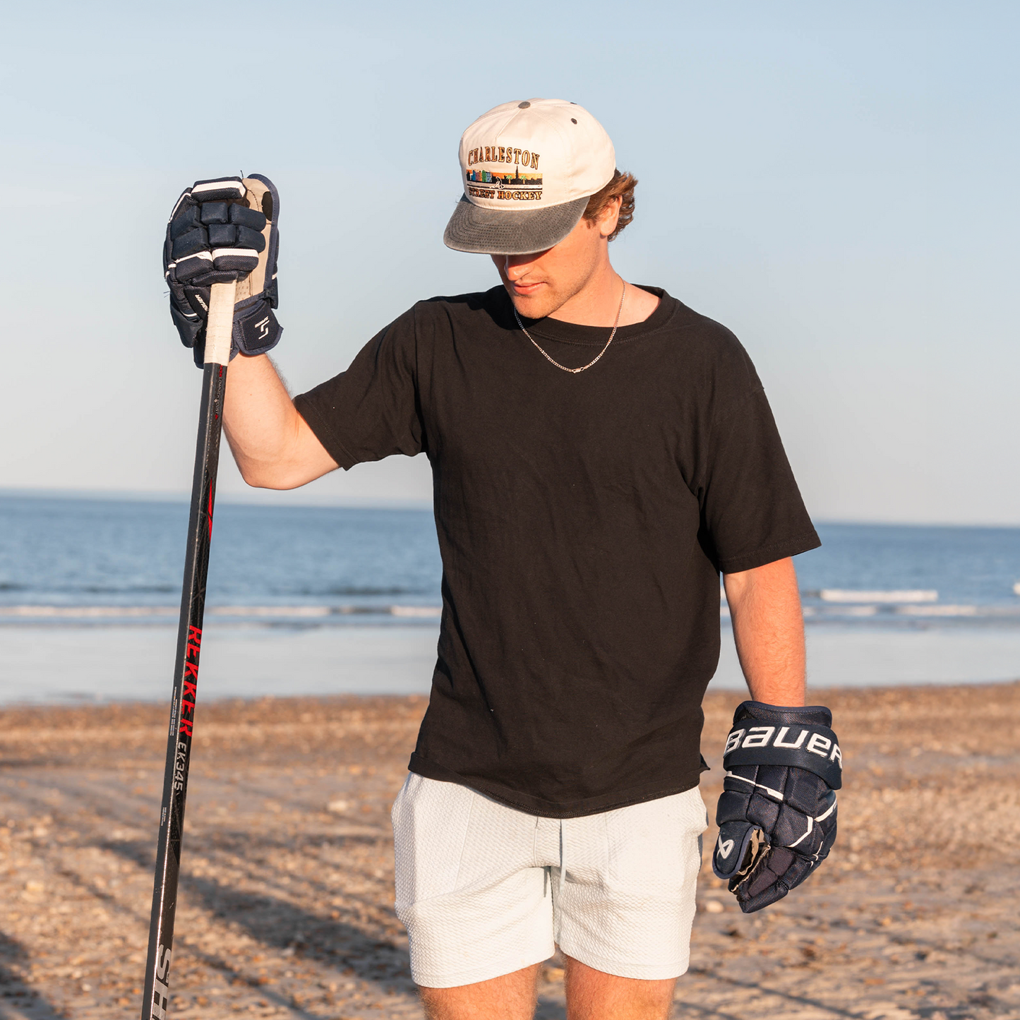 Charleston Street Hockey Snapback: Cream