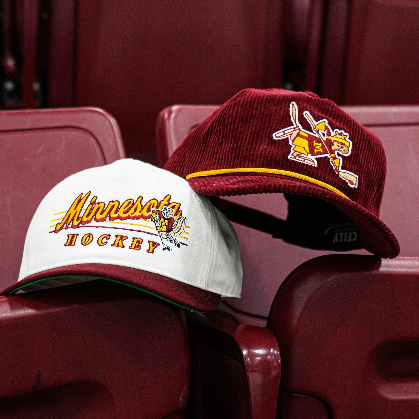 Minnesota Hockey Snapback: Cream