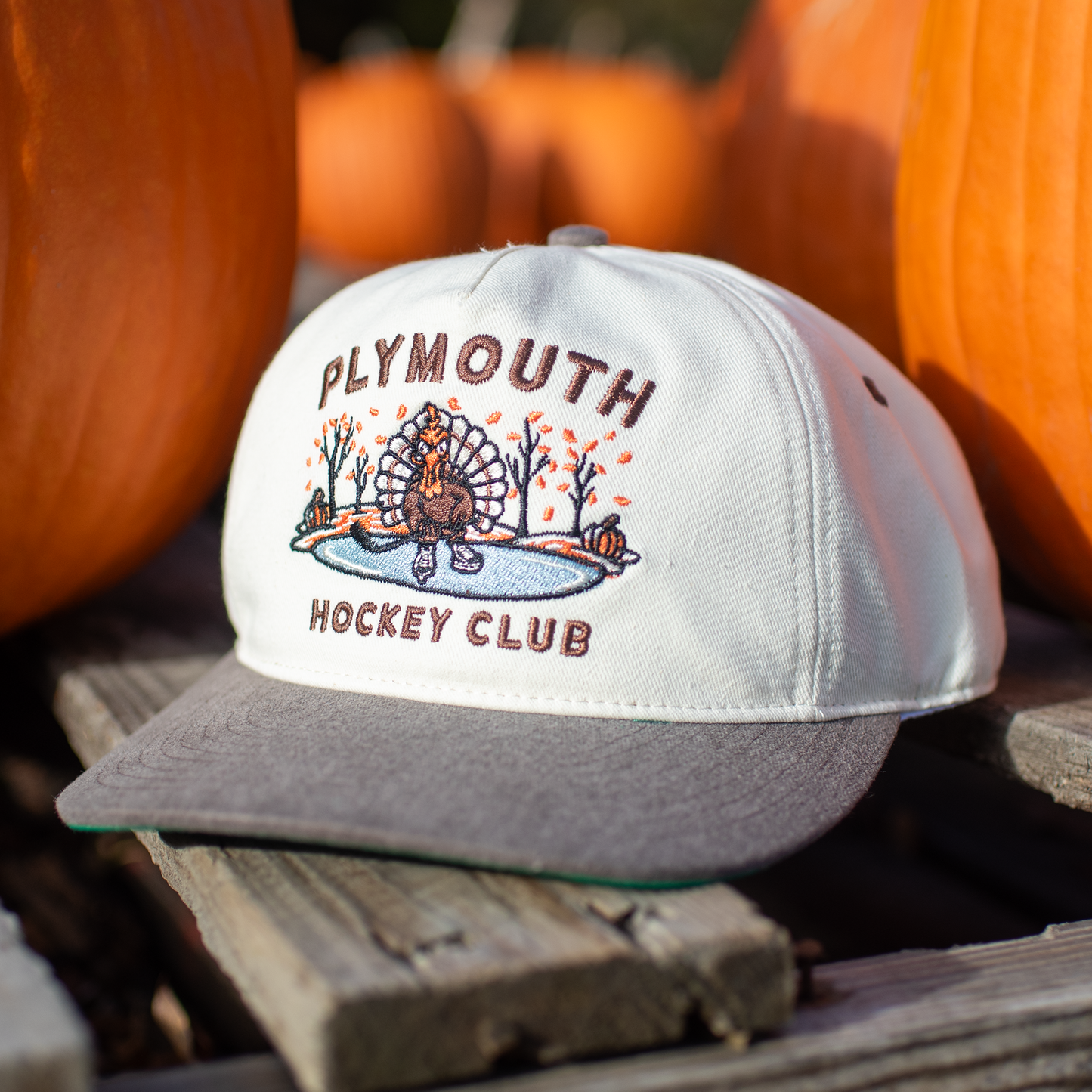 Plymouth Hockey Club Snapback: Cream