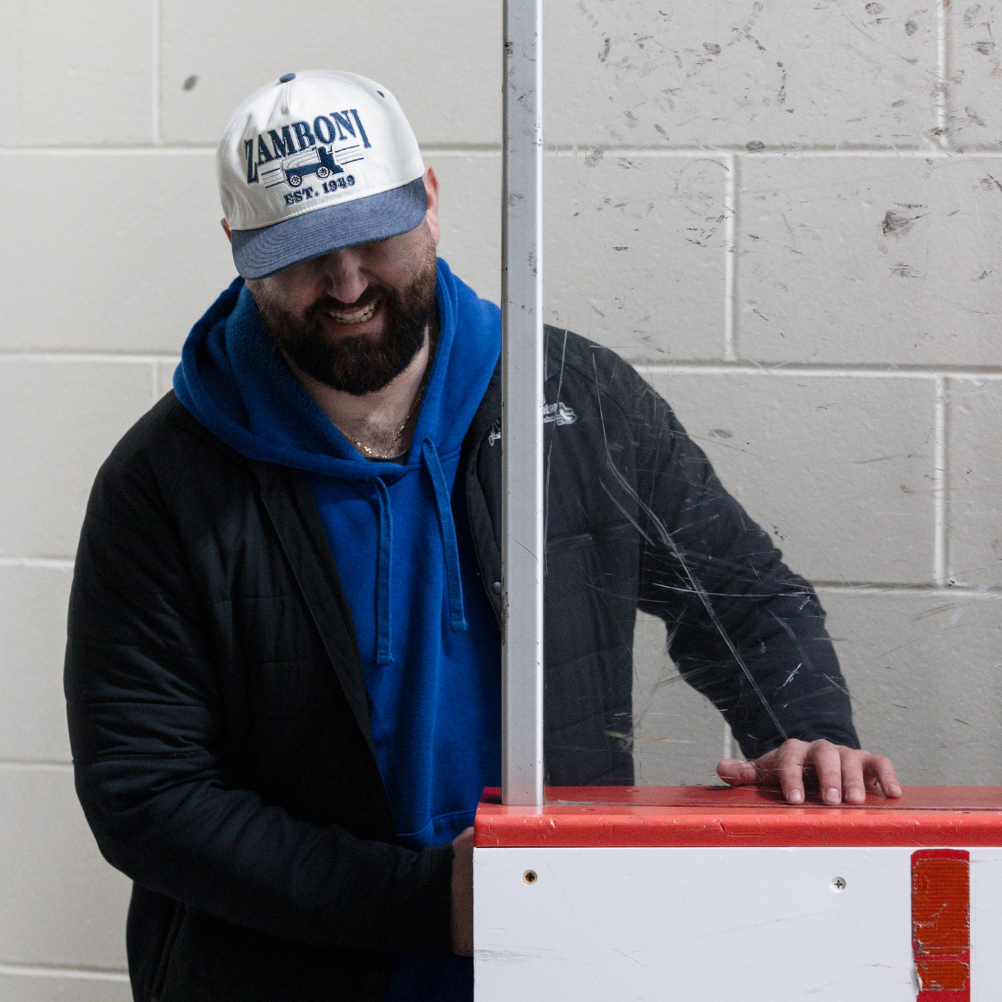 Zamboni Snapback: Cream/Washed Navy