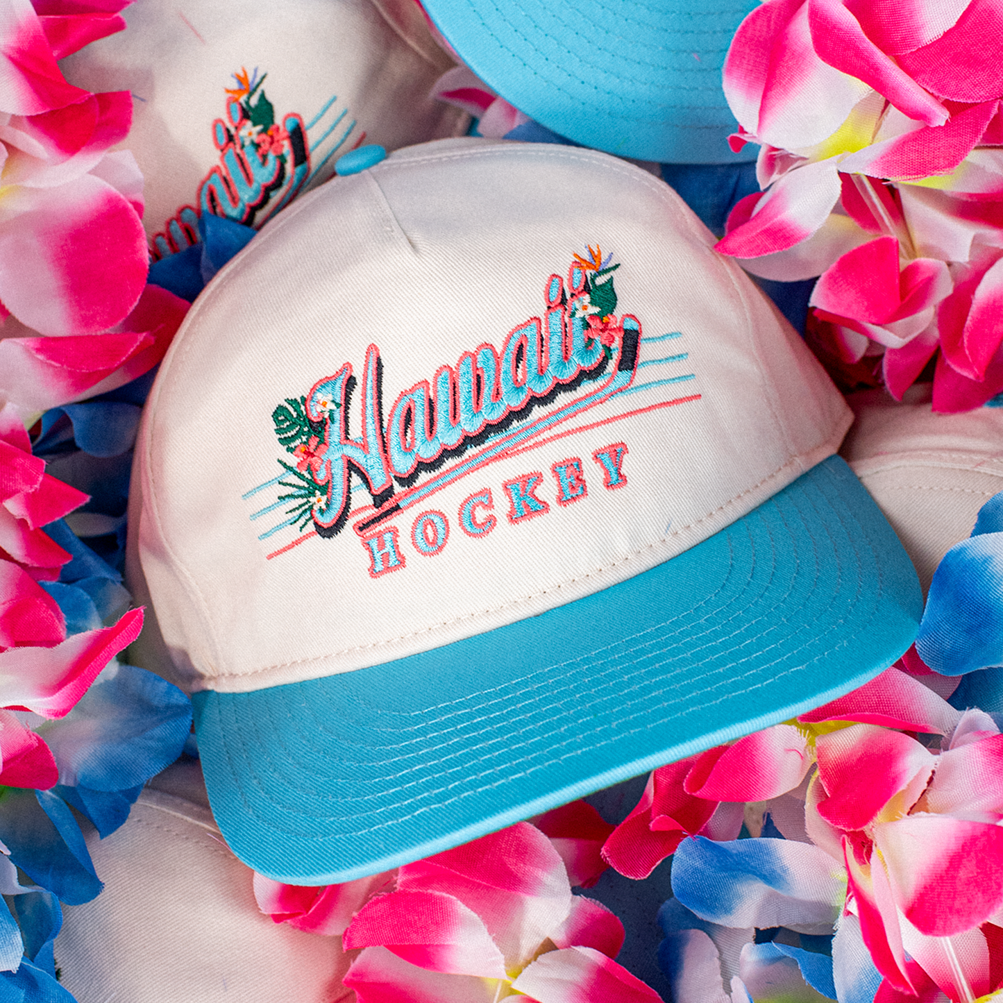 Hawaii Hockey Snapback: Cream