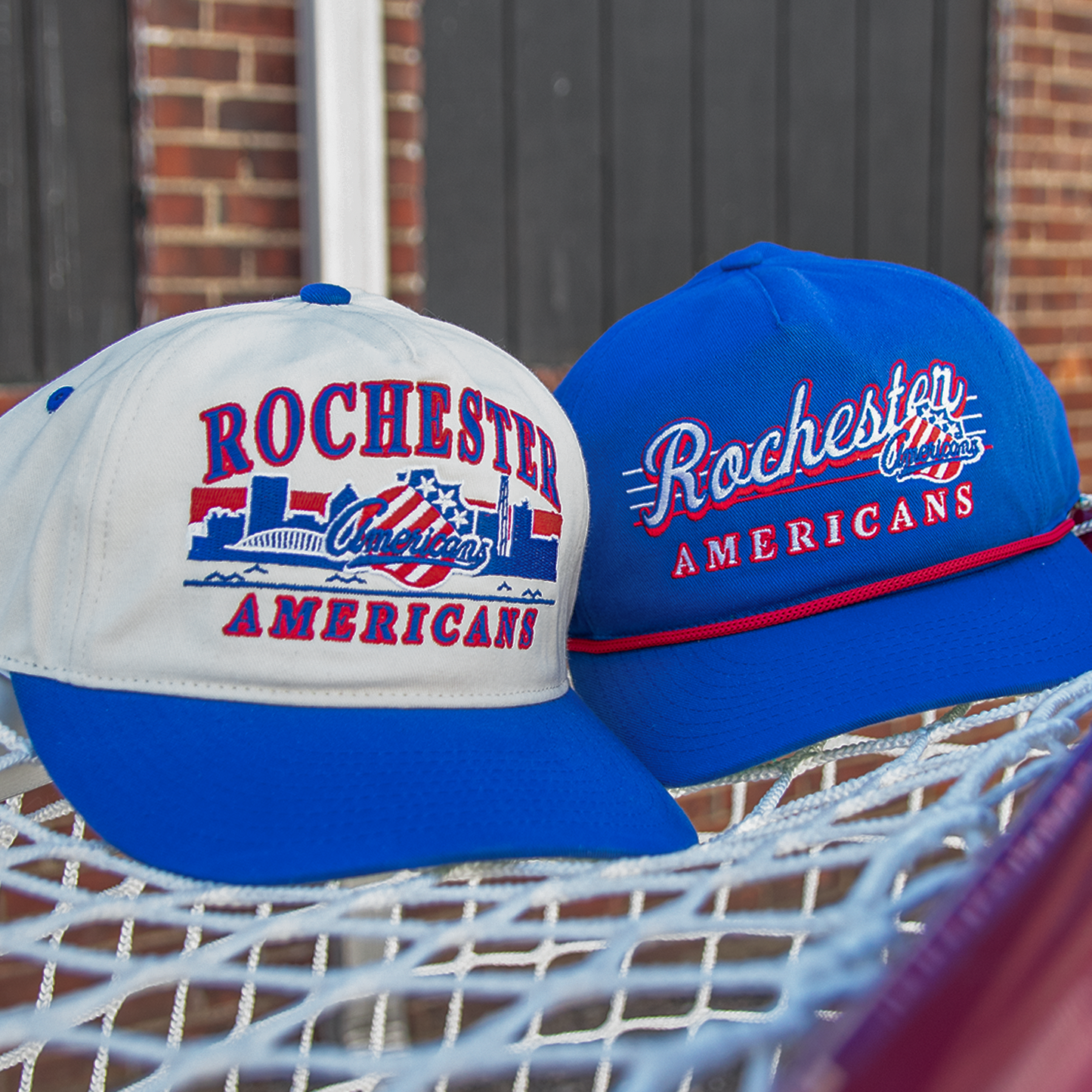 Rochester Americans Snapback: Royal Blue