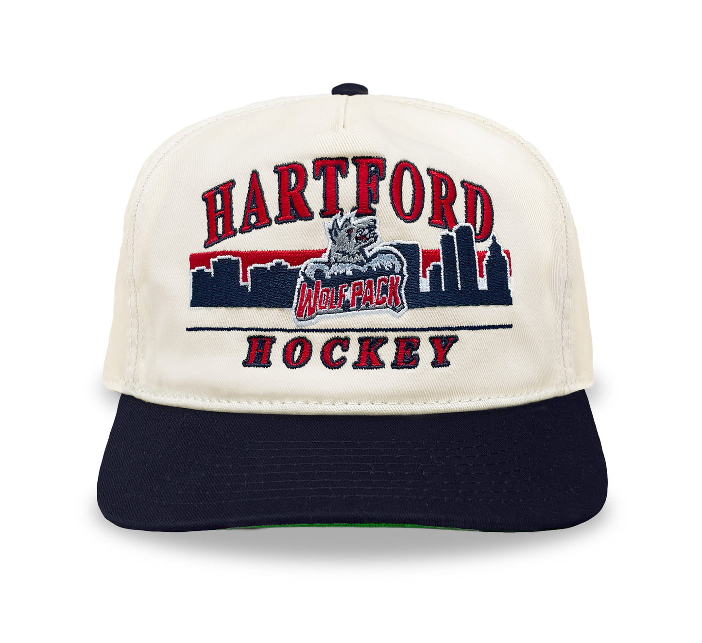 Hartford Wolf Pack Hockey Snapback: Cream