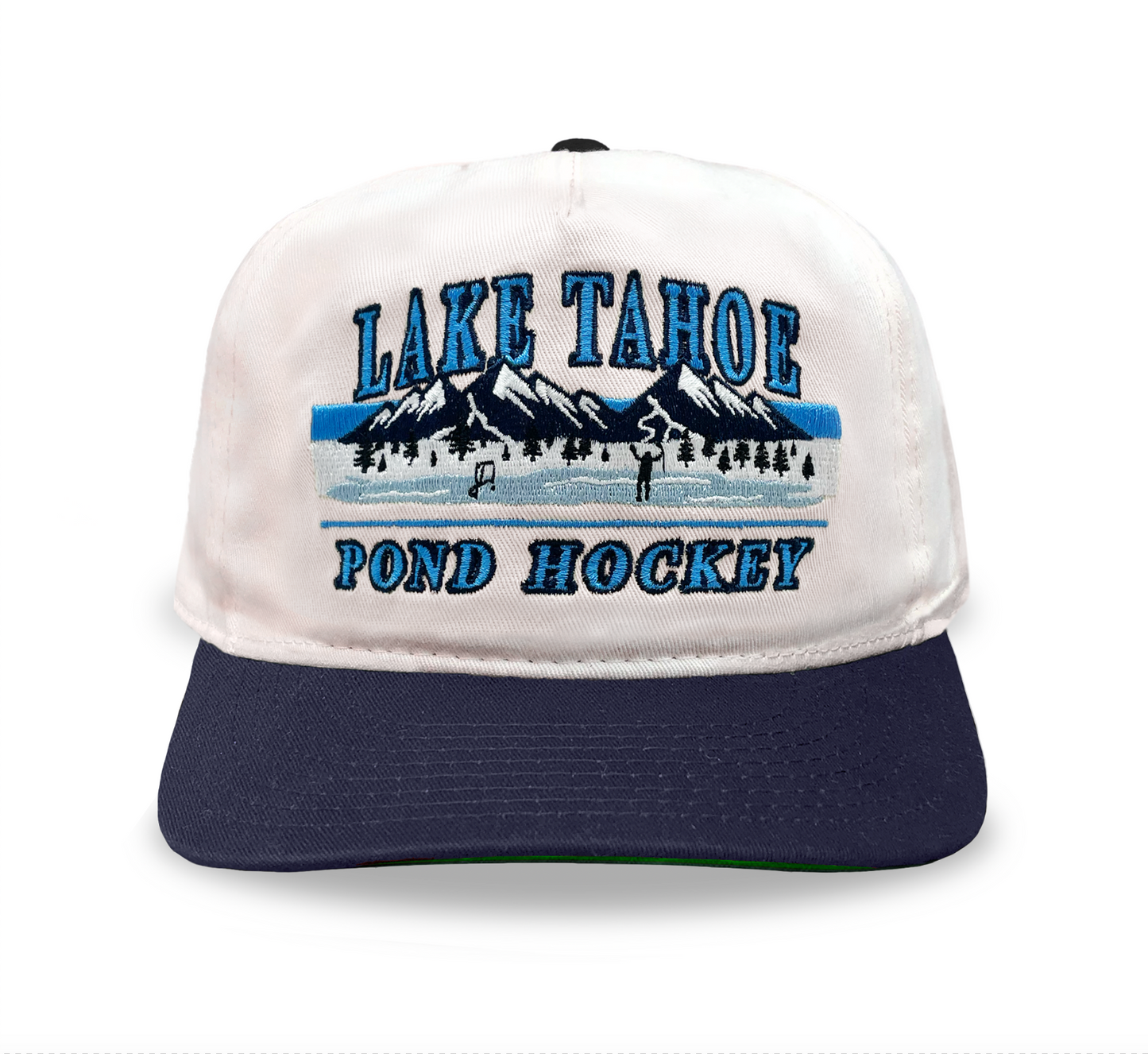 Lake Tahoe Pond Hockey Snapback: Cream