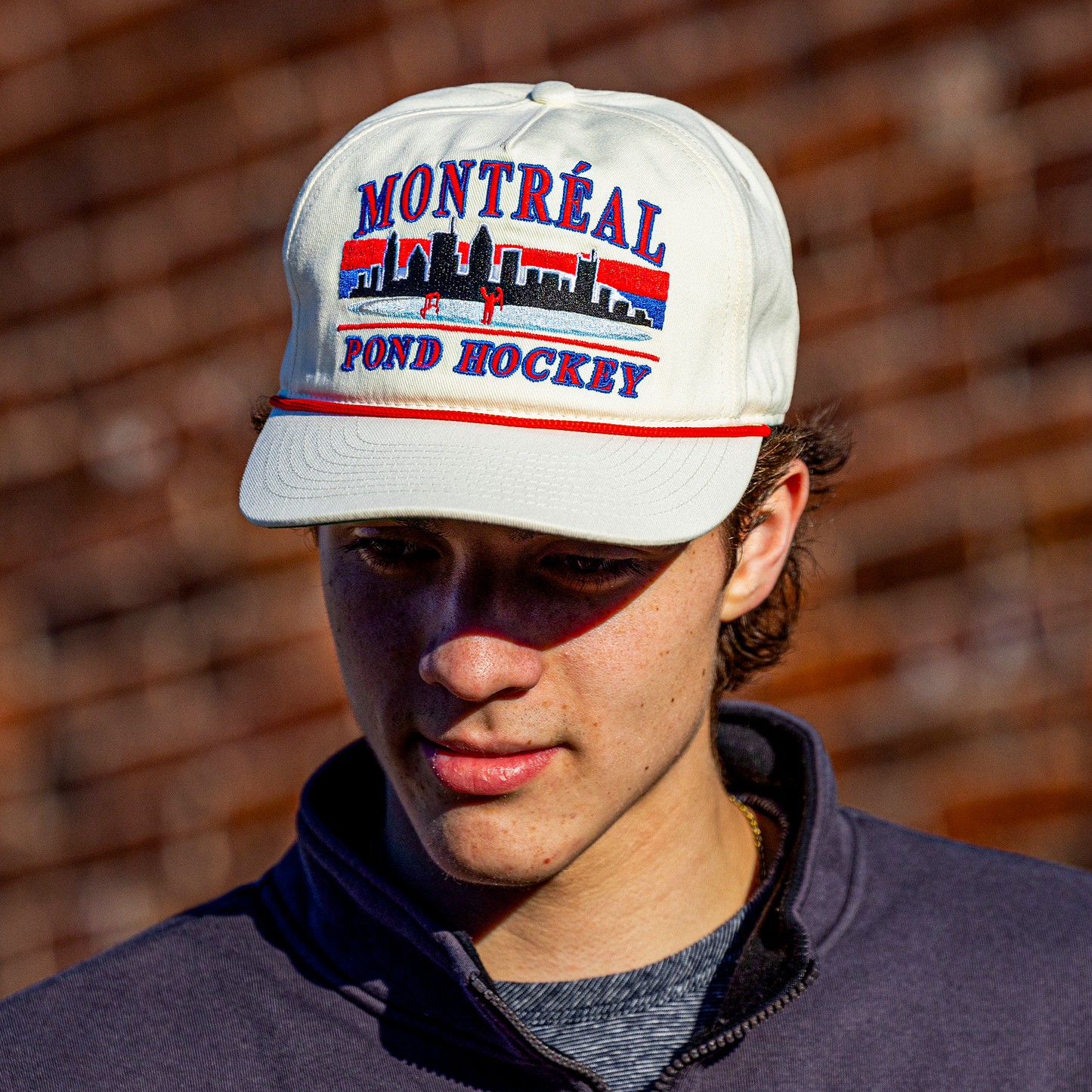 Montreal Pond Hockey Snapback: Cream