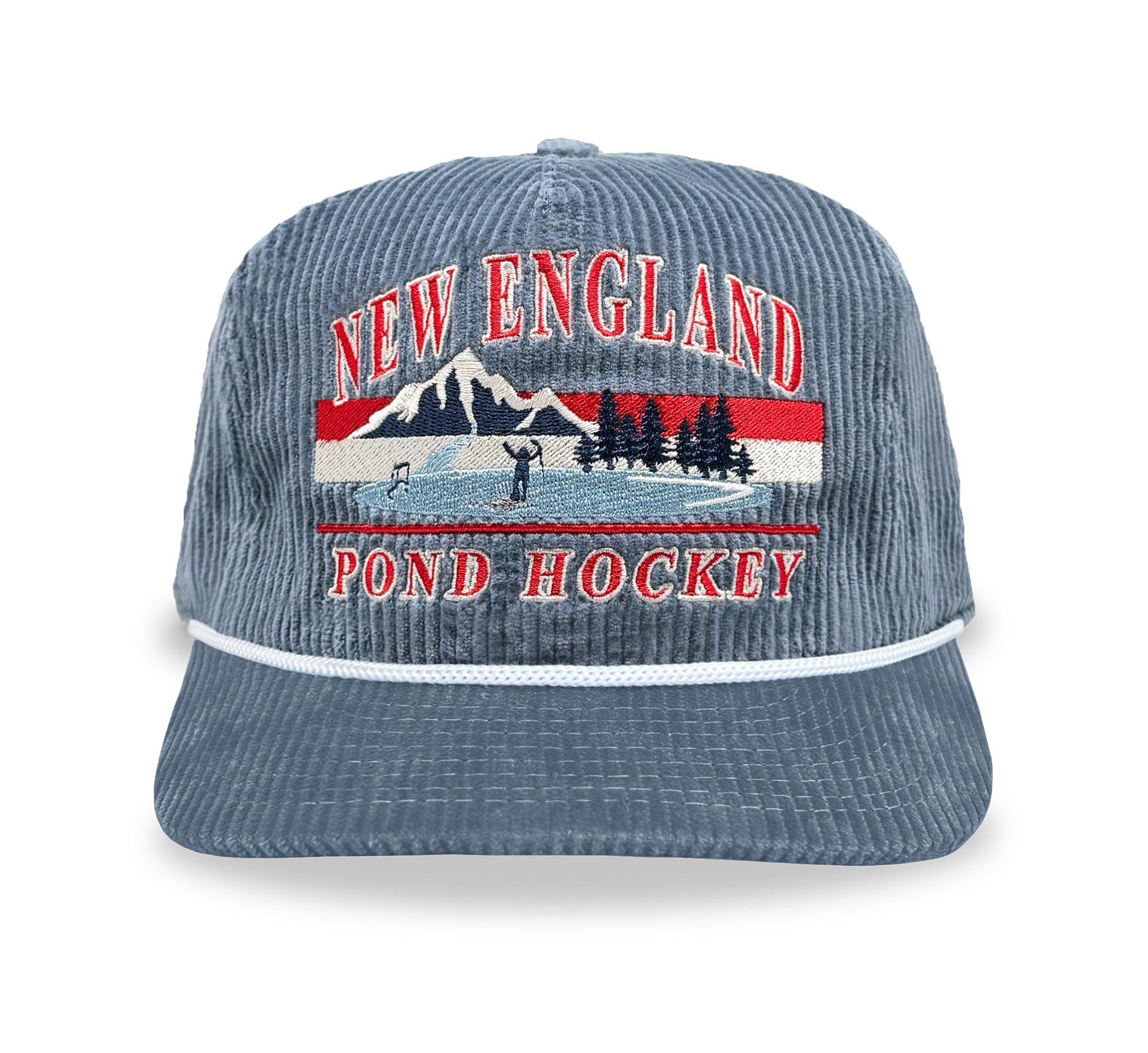 New England Pond Hockey Snapback: Corduroy – Celly Hockey Co.