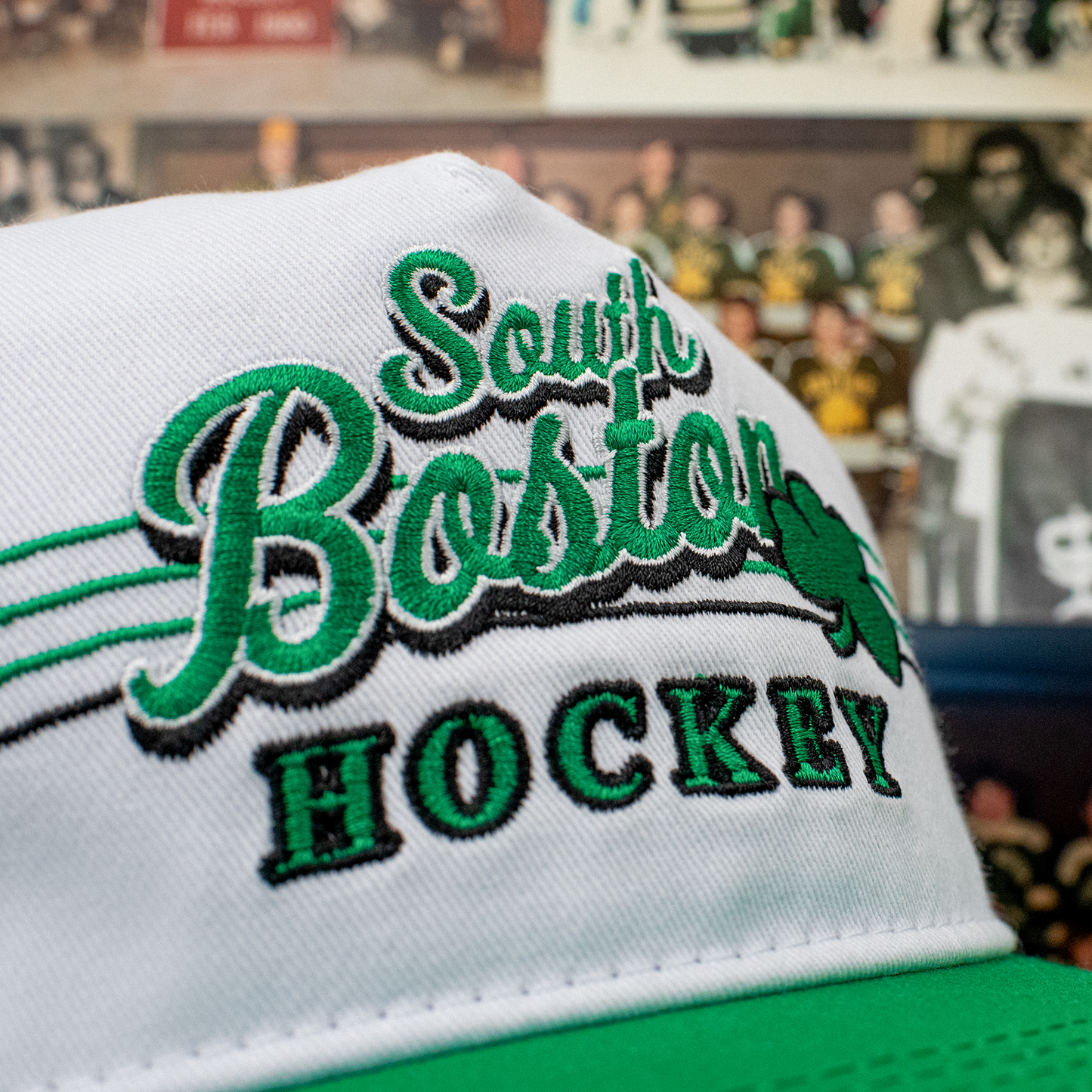 South Boston Hockey Snapback: White