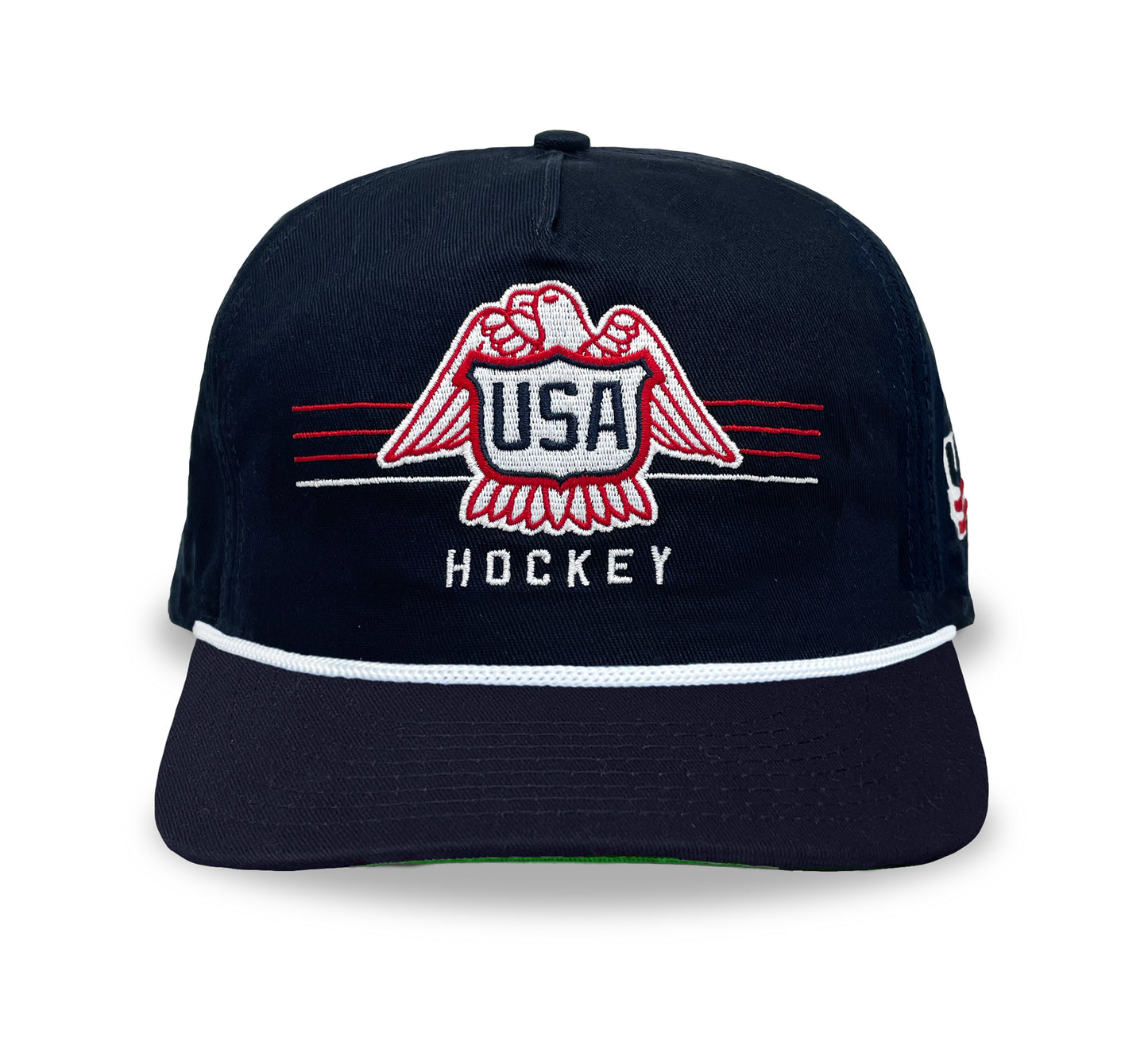 USA Hockey Vintage Logo Snapback: Navy
