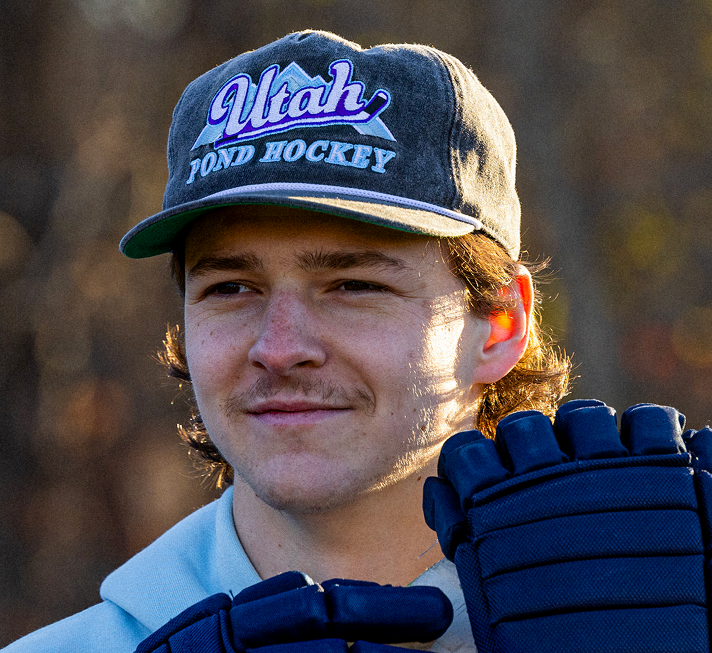 Utah Pond Hockey Snapback: Washed Black