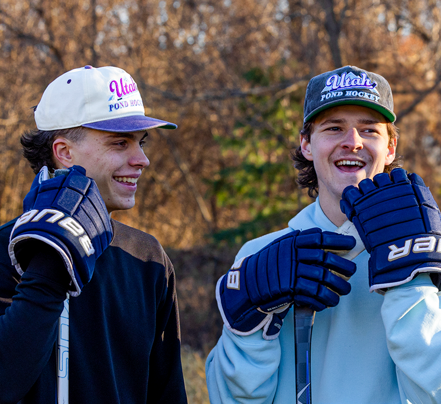 Utah Pond Hockey Snapback: Washed Black