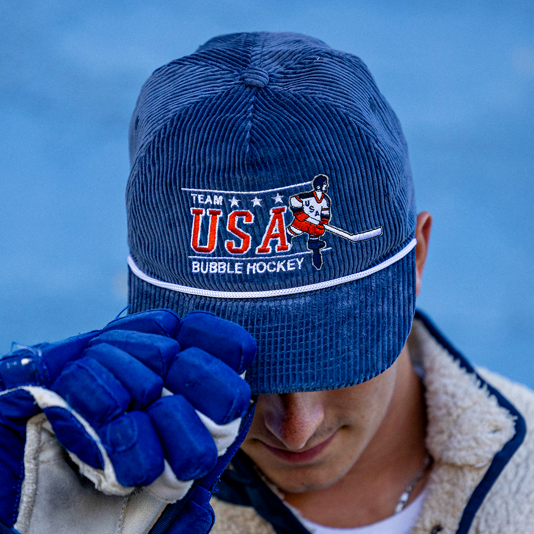USA Bubble Hockey Snapback: Corduroy