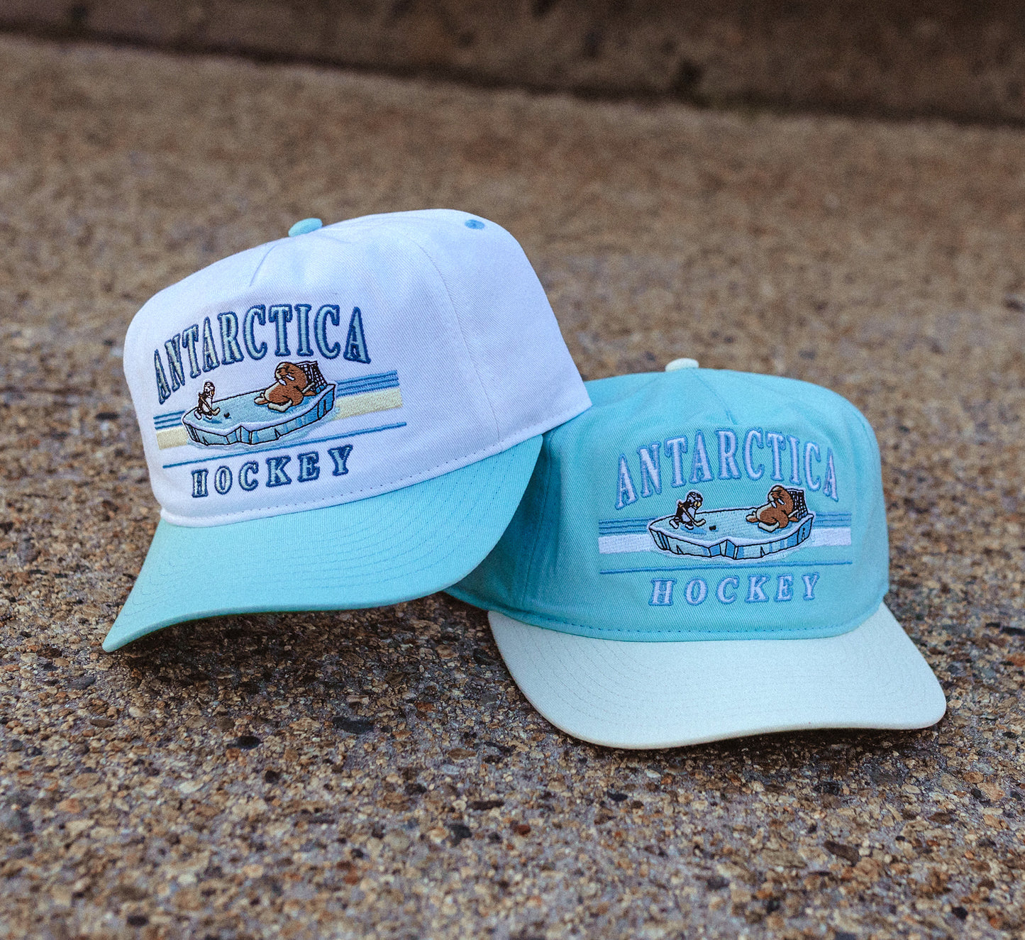 Antarctica Hockey Snapback: White