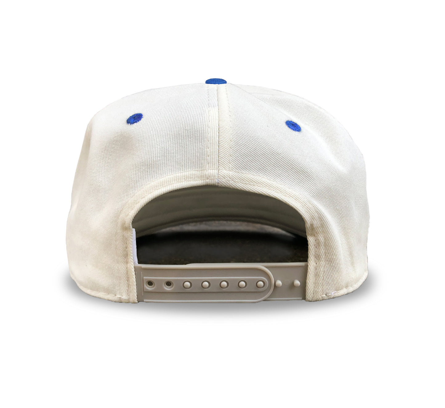 Alberta Pond Hockey Snapback: Cream/Blue