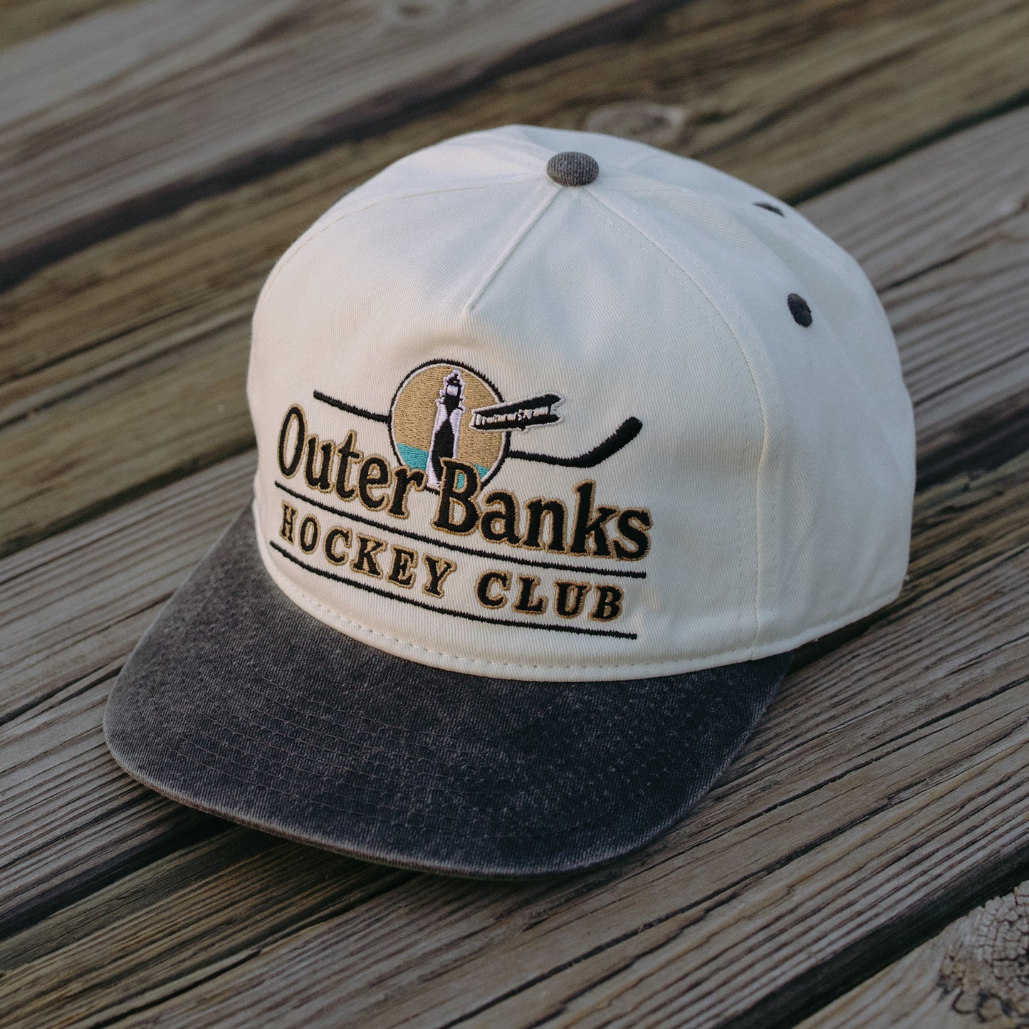 Outer Banks Hockey Club Snapback: Cream