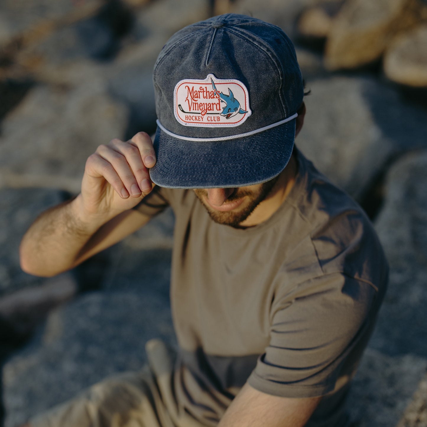 Martha's Vineyard Hockey Club Snapback: Vintage Navy