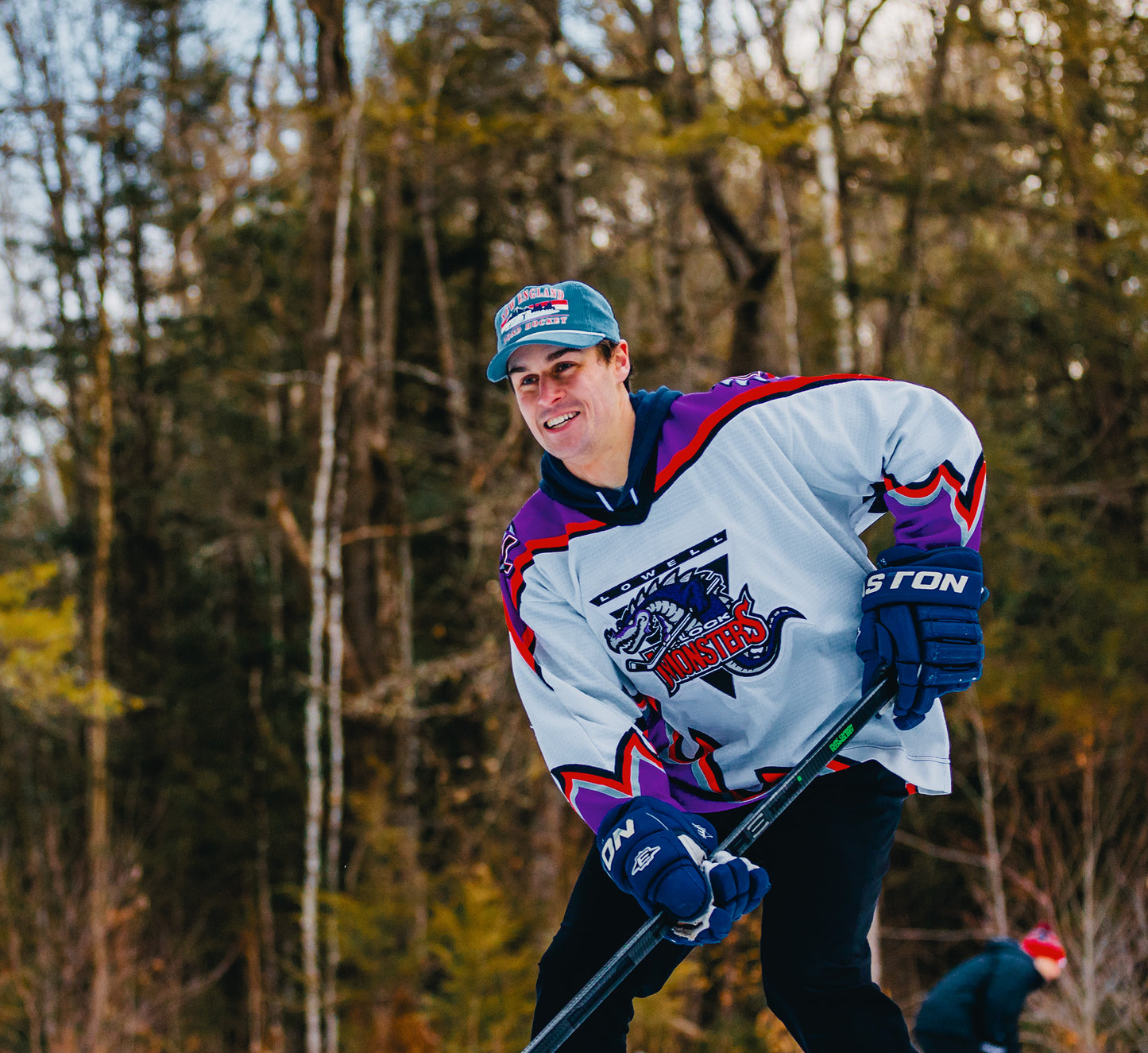 New England Pond Hockey Snapback: Corduroy