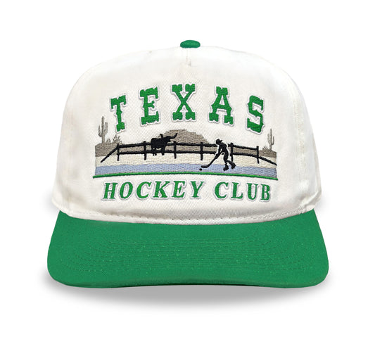 Texas Hockey Club Snapback: Cream/Green
