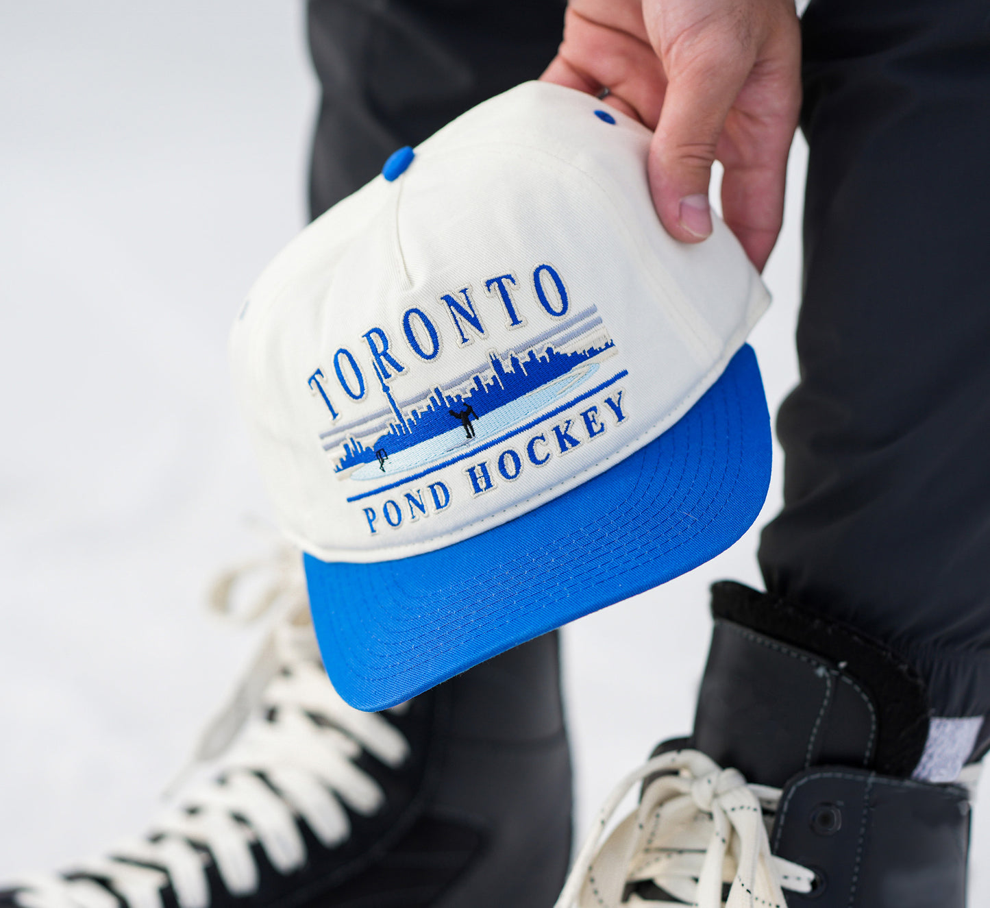 Toronto Pond Hockey Snapback: Cream