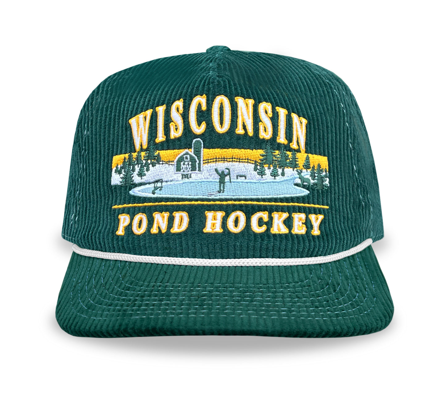 Wisconsin Pond Hockey Snapback: Corduroy
