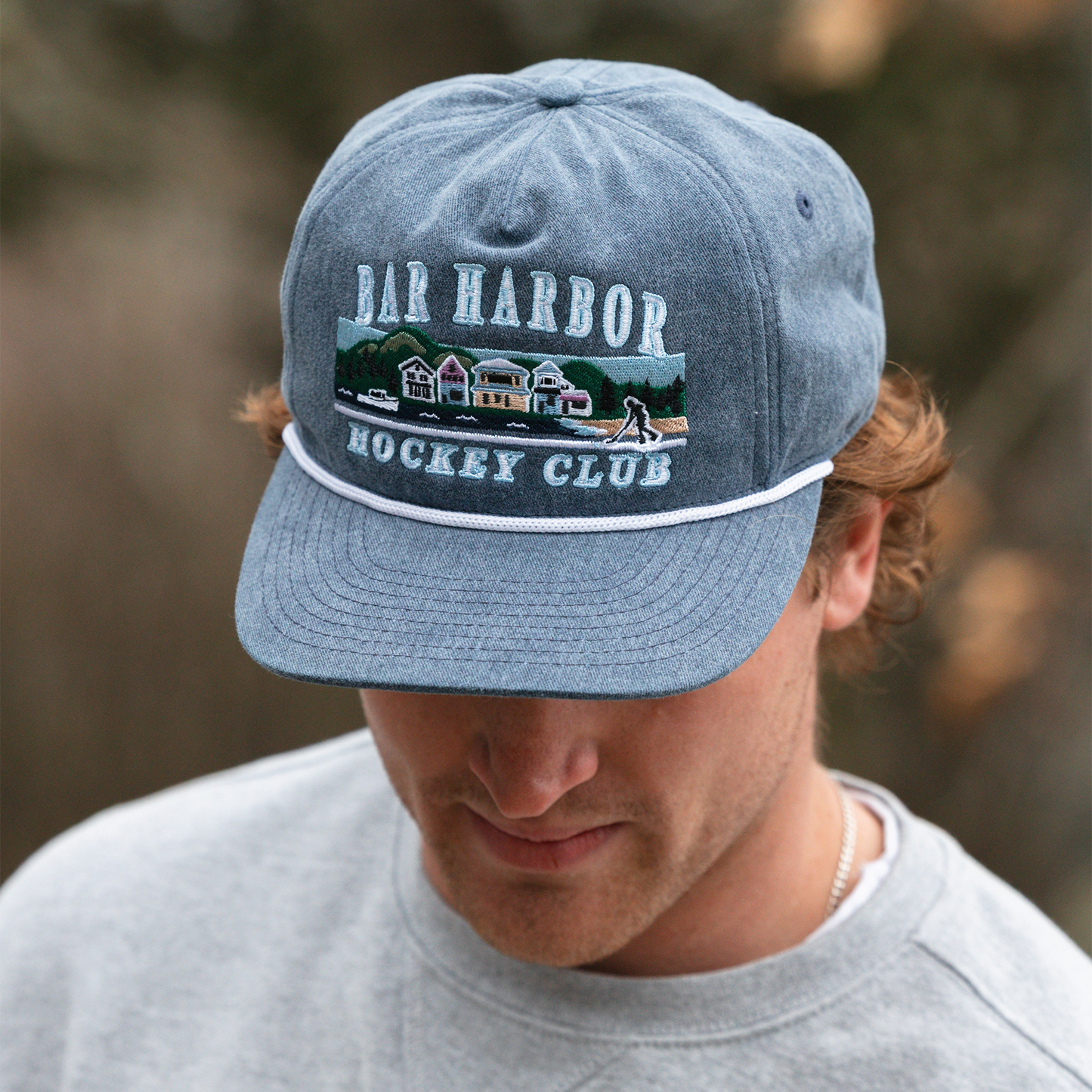 Bar Harbor Hockey Club Snapback: Washed Navy