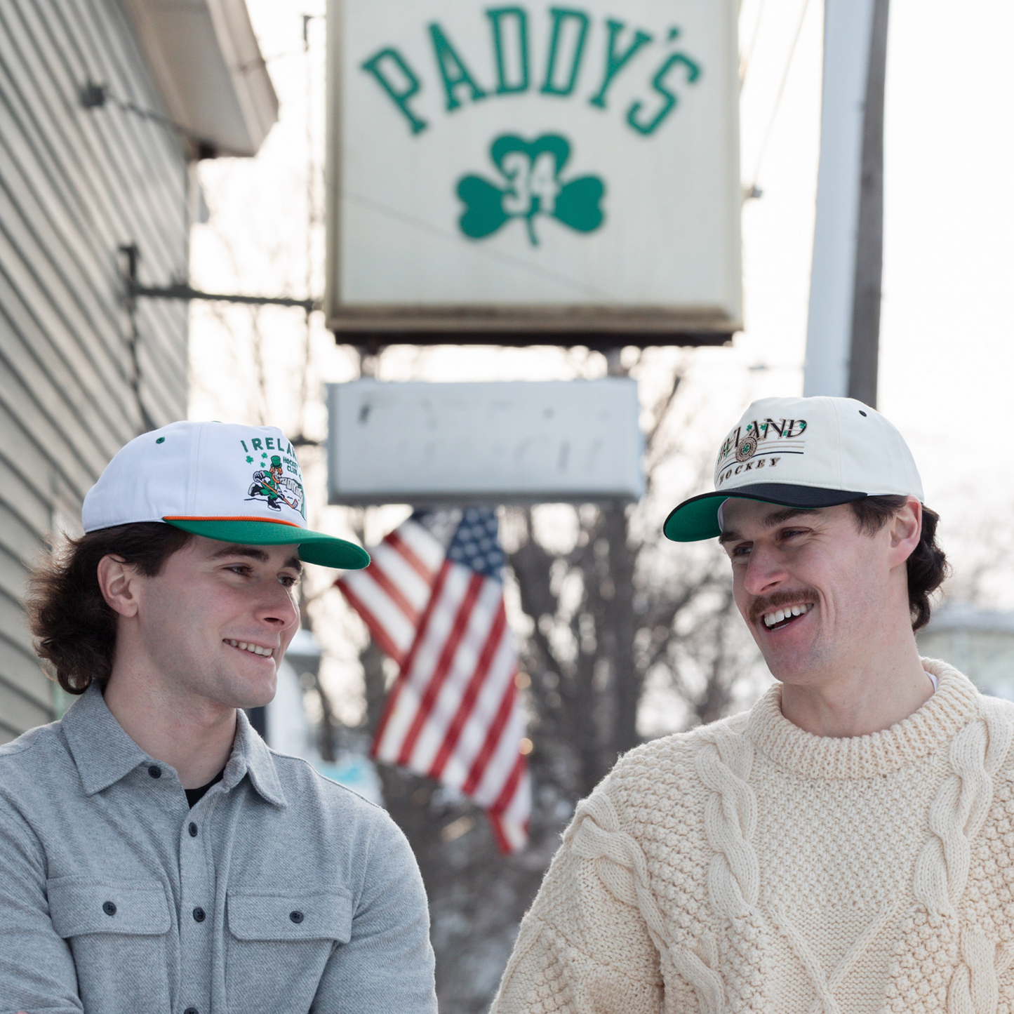 Ireland Hockey Club Snapback: White/Green