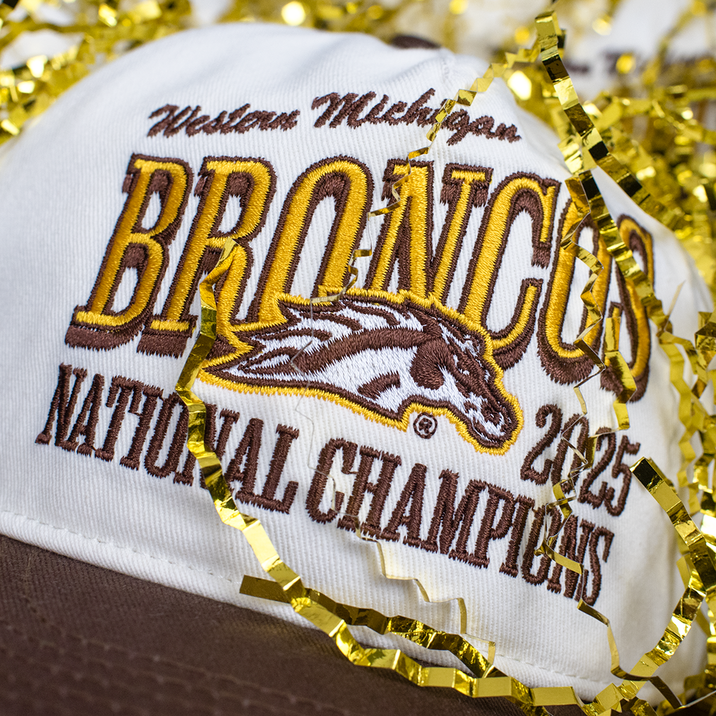 Western Michigan Broncos 2025 National Champions Snapback: Cream
