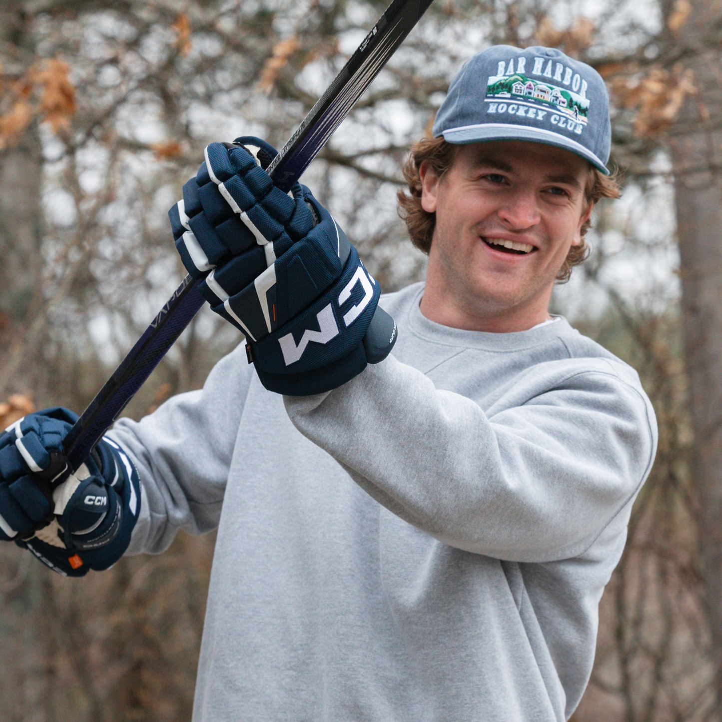 Bar Harbor Hockey Club Snapback: Washed Navy