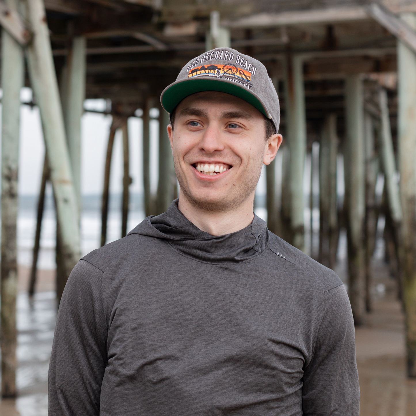 Old Orchard Beach Boardwalk Hockey Snapback: Washed Brown