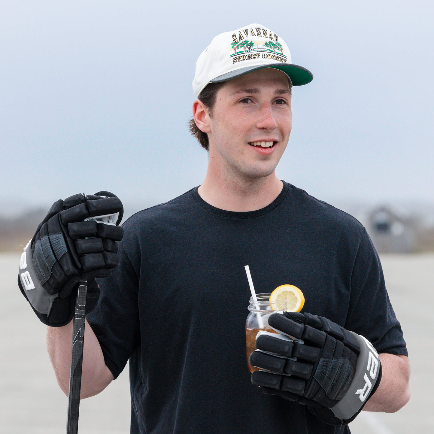 Savannah Street Hockey Snapback: Cream