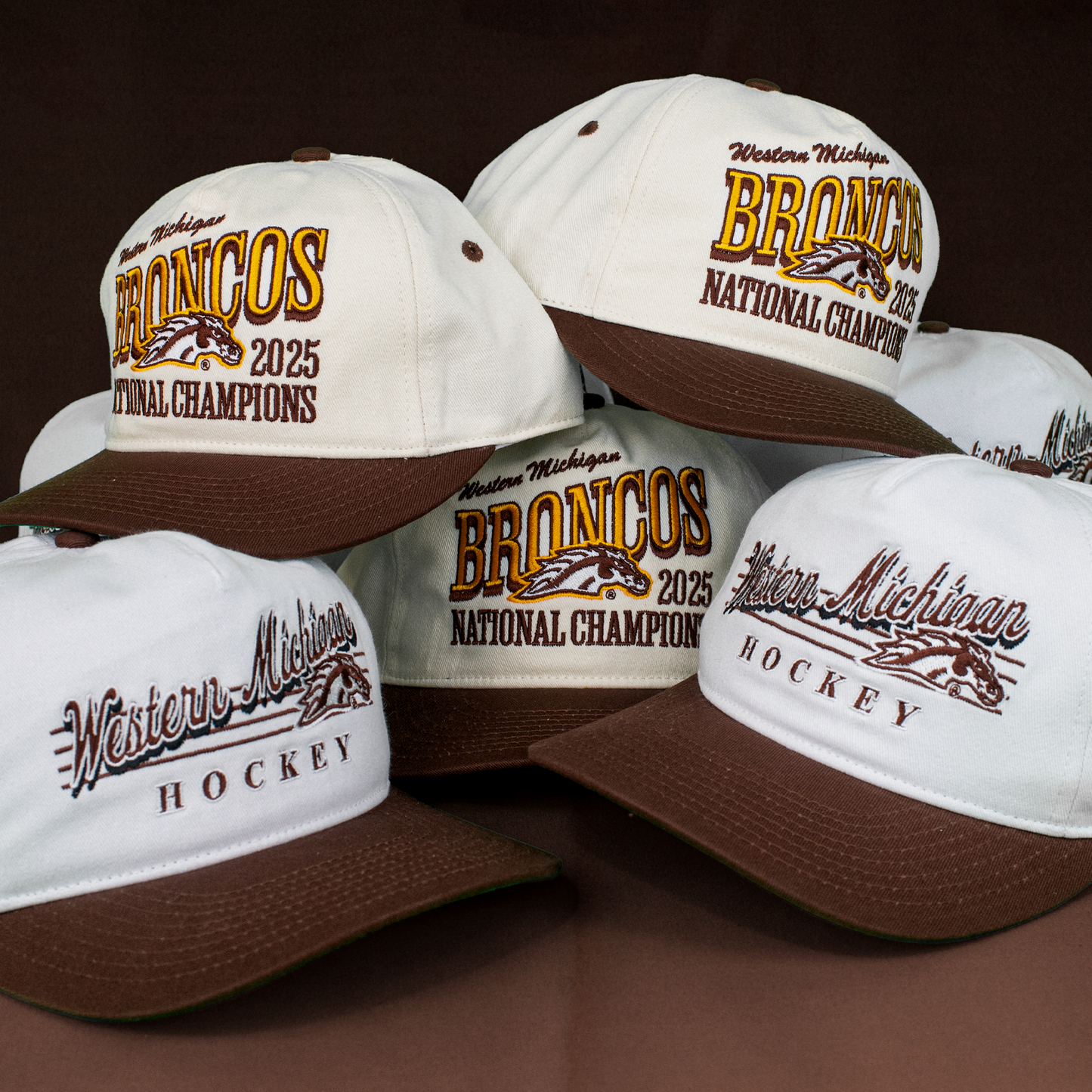 Western Michigan Hockey Snapback: White