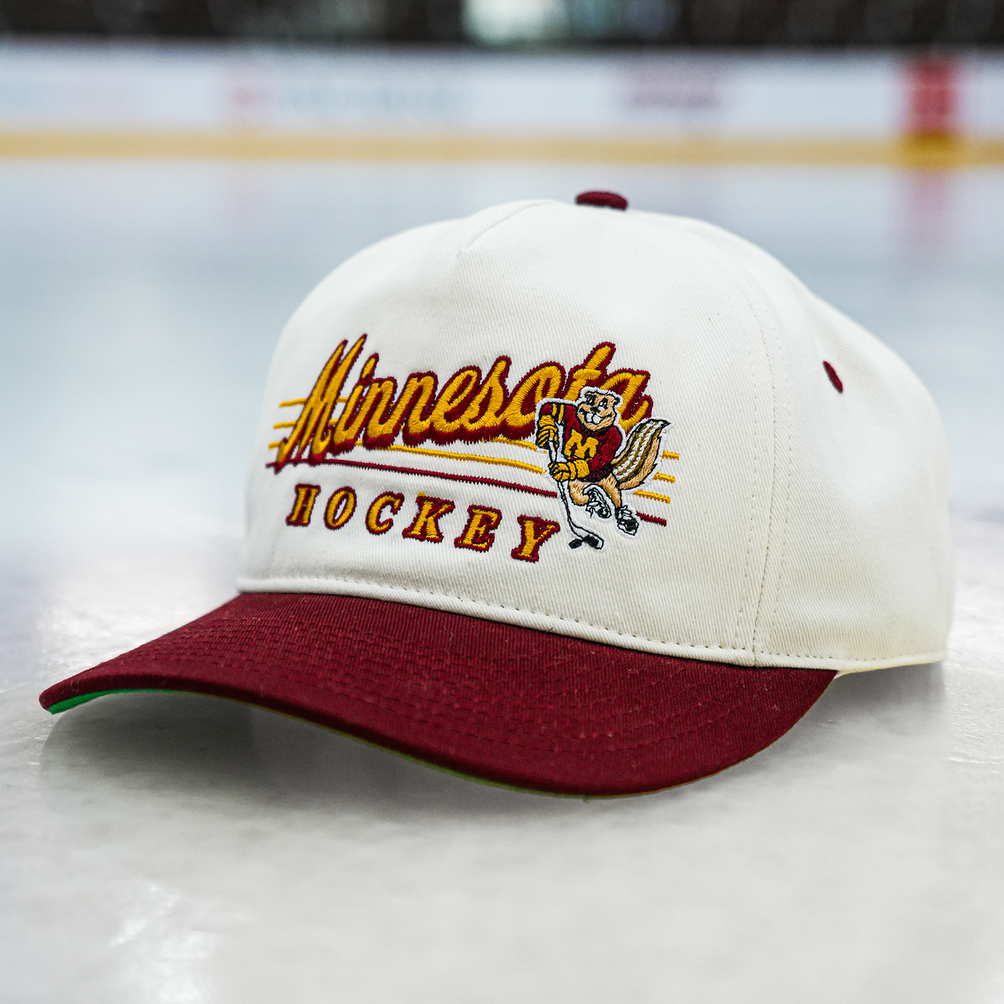 Minnesota Hockey Snapback: Cream