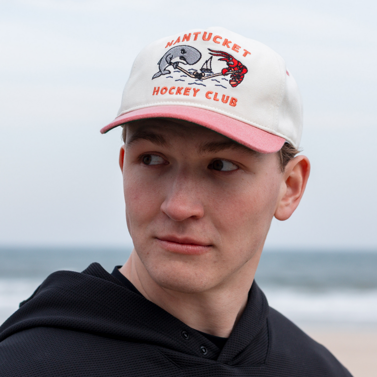 Nantucket Faceoff Snapback: Cream