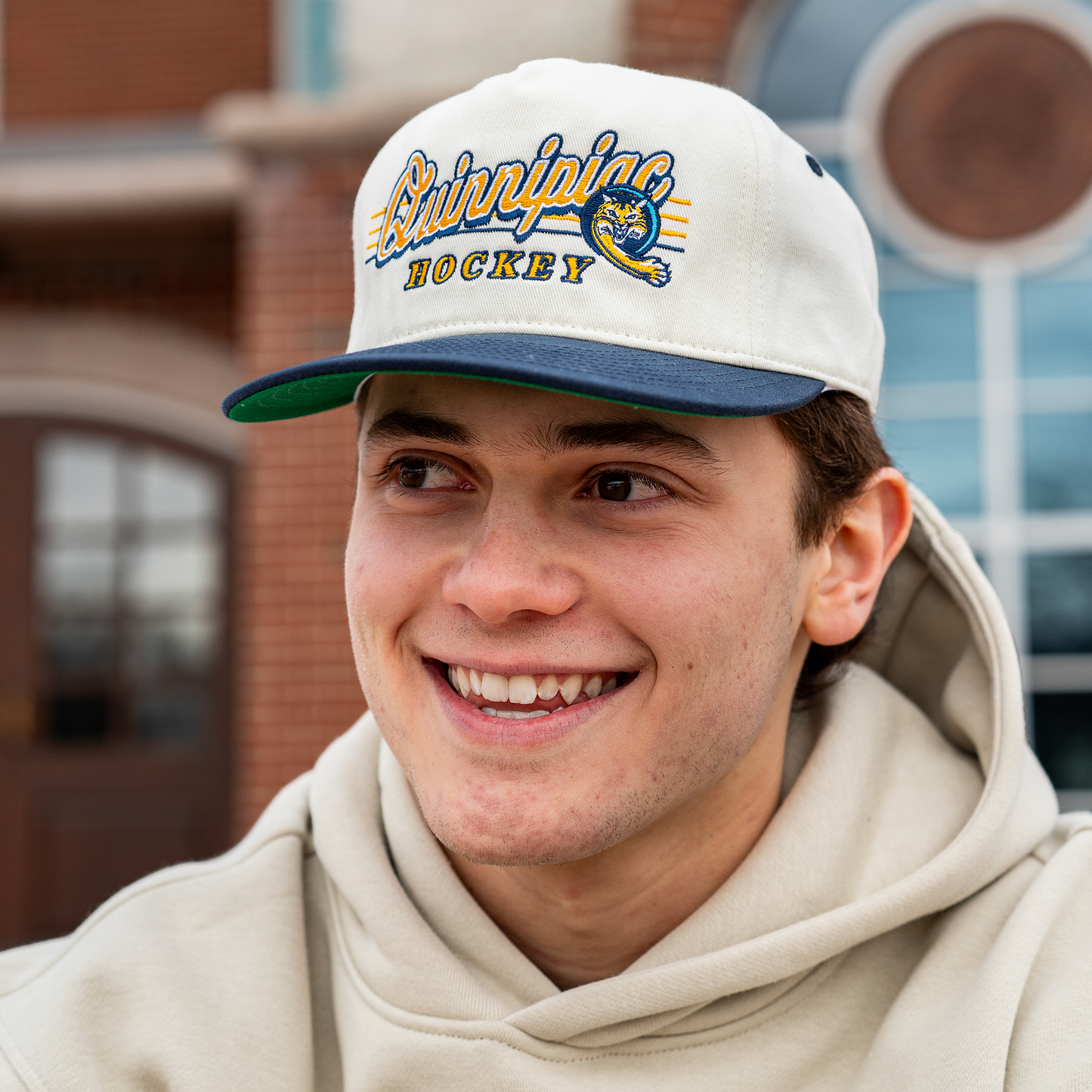 Quinnipiac Hockey Snapback: Cream