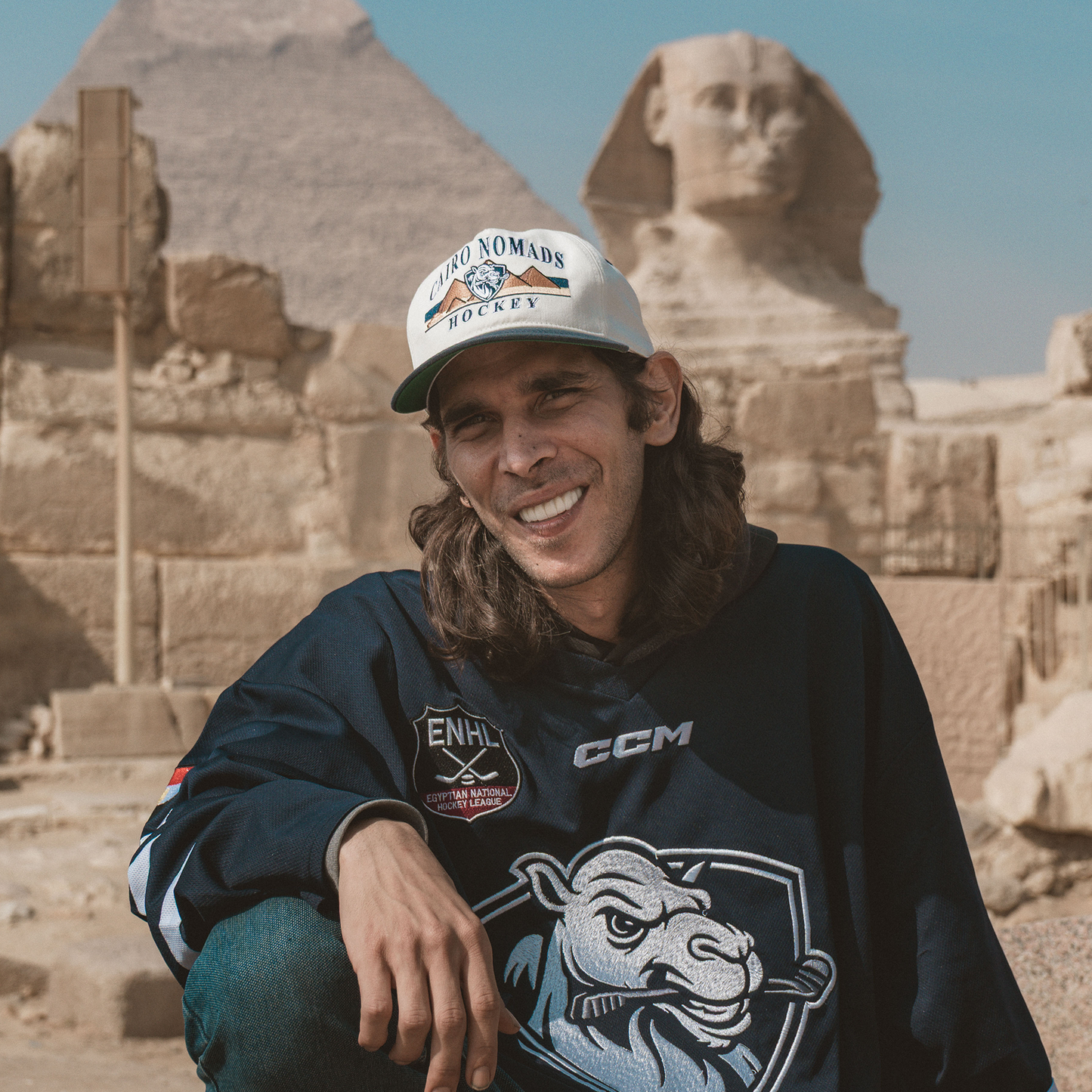 Cairo Nomads Hockey Snapback: Cream