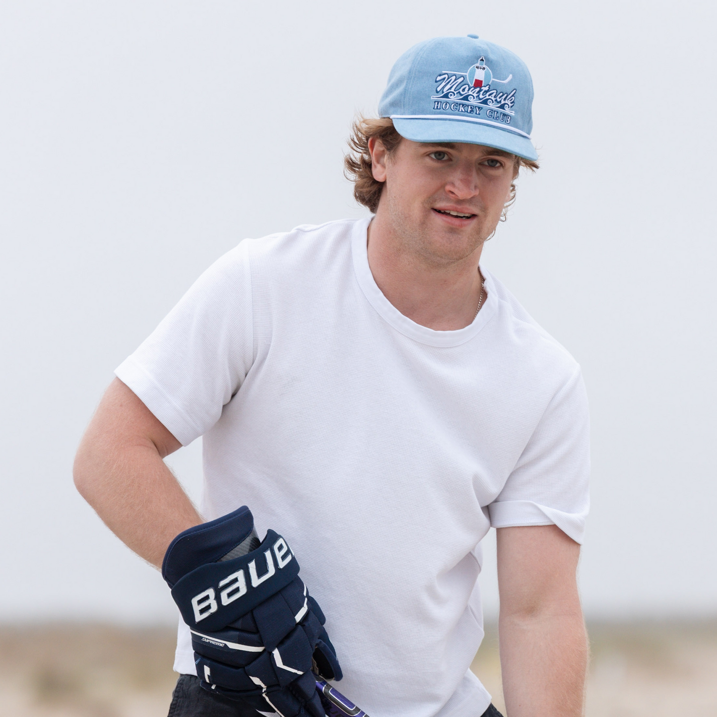Montauk Hockey Club Snapback: Washed Blue