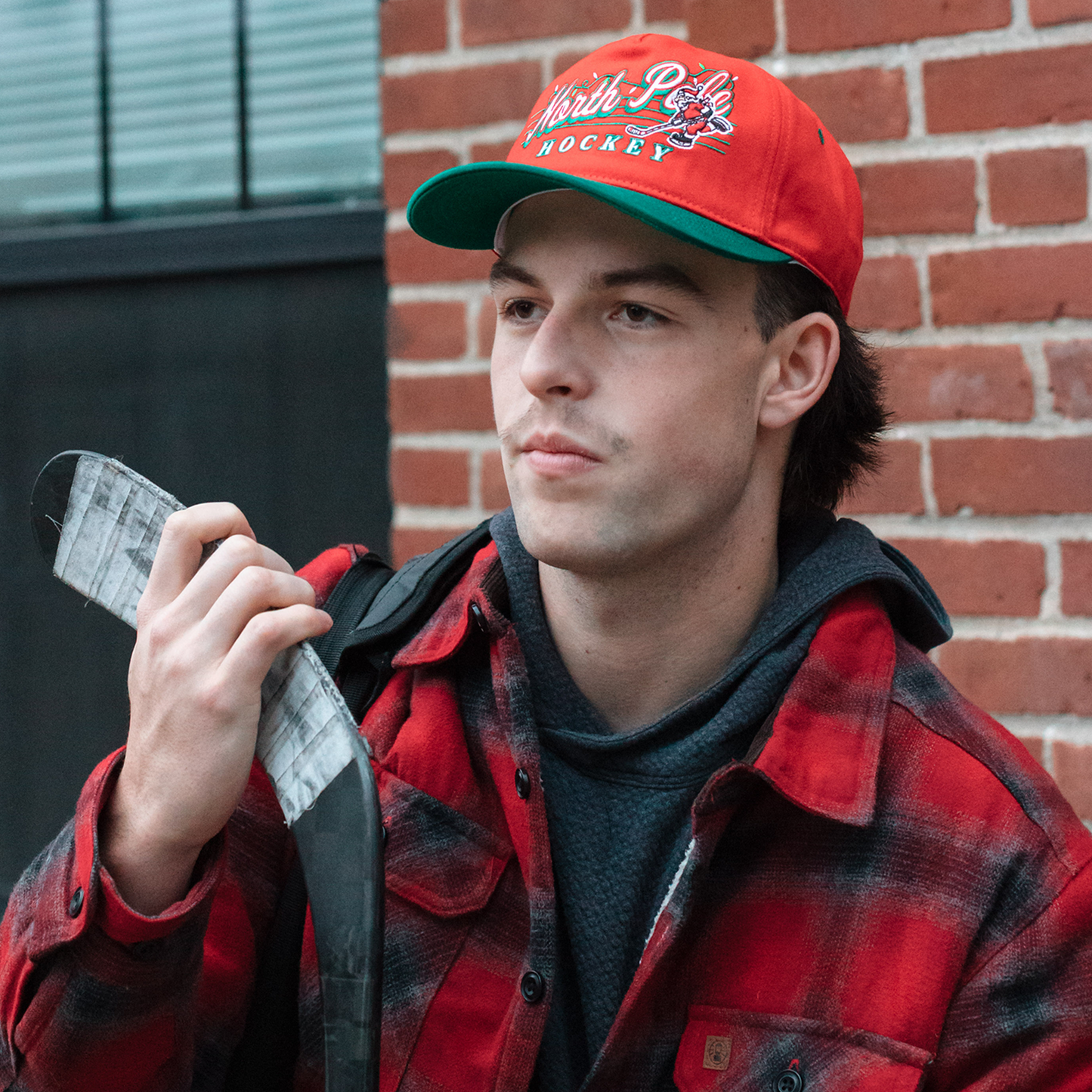 North Pole Hockey Snapback: Red