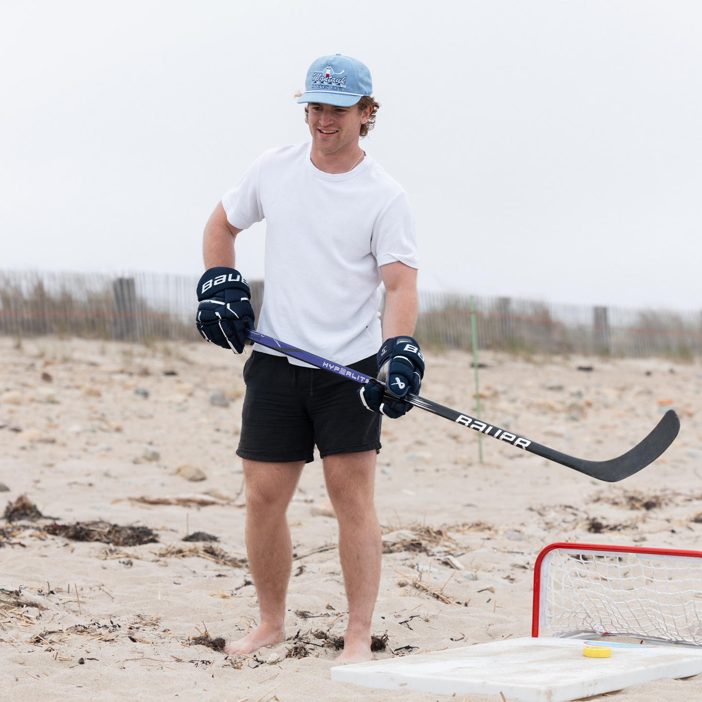 Montauk Hockey Club Snapback: Washed Blue