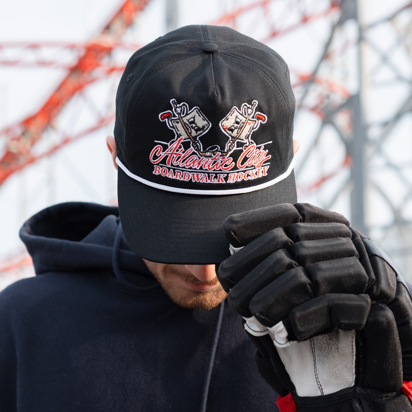 Atlantic City Boardwalk Hockey Snapback: Black