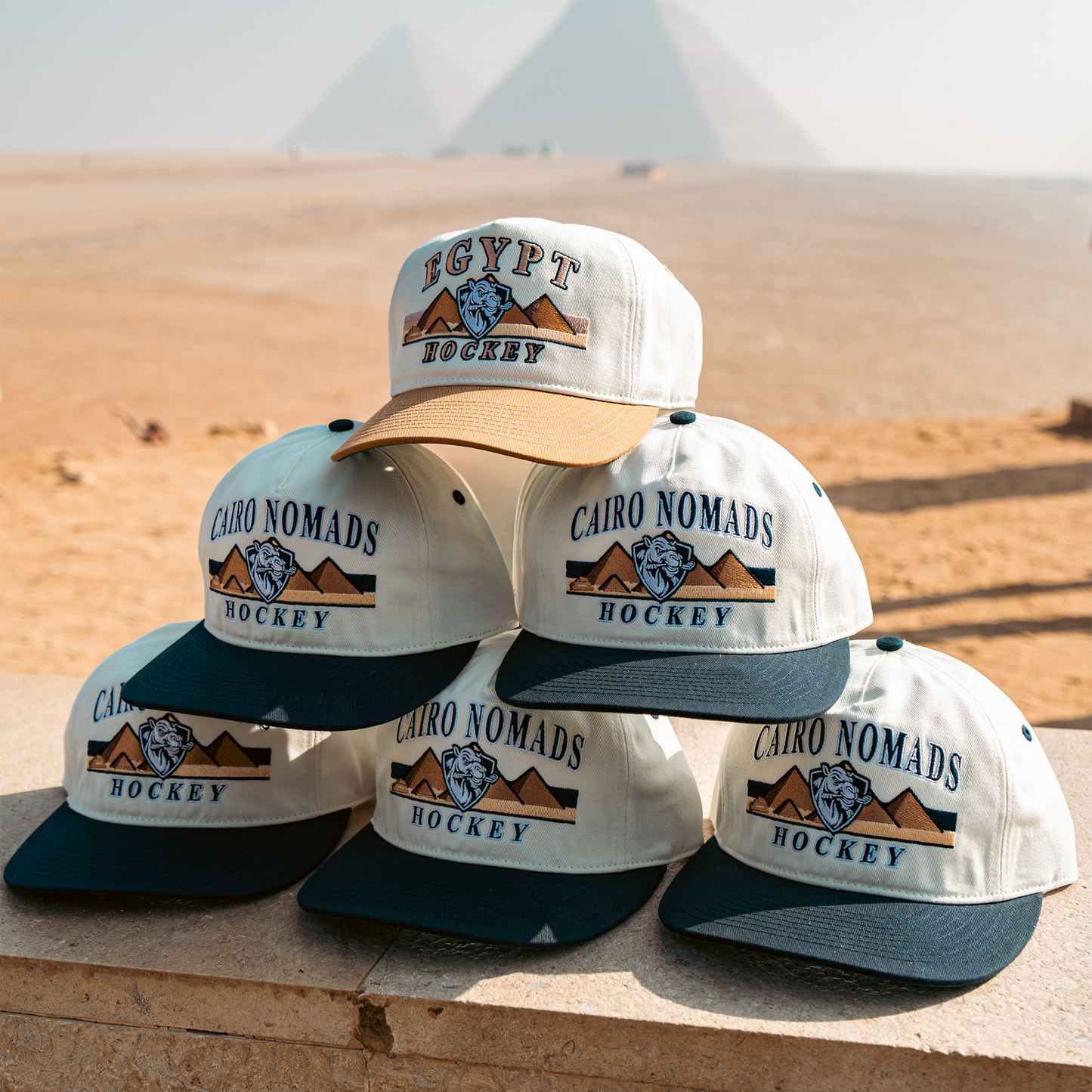 Cairo Nomads Hockey Snapback: Cream