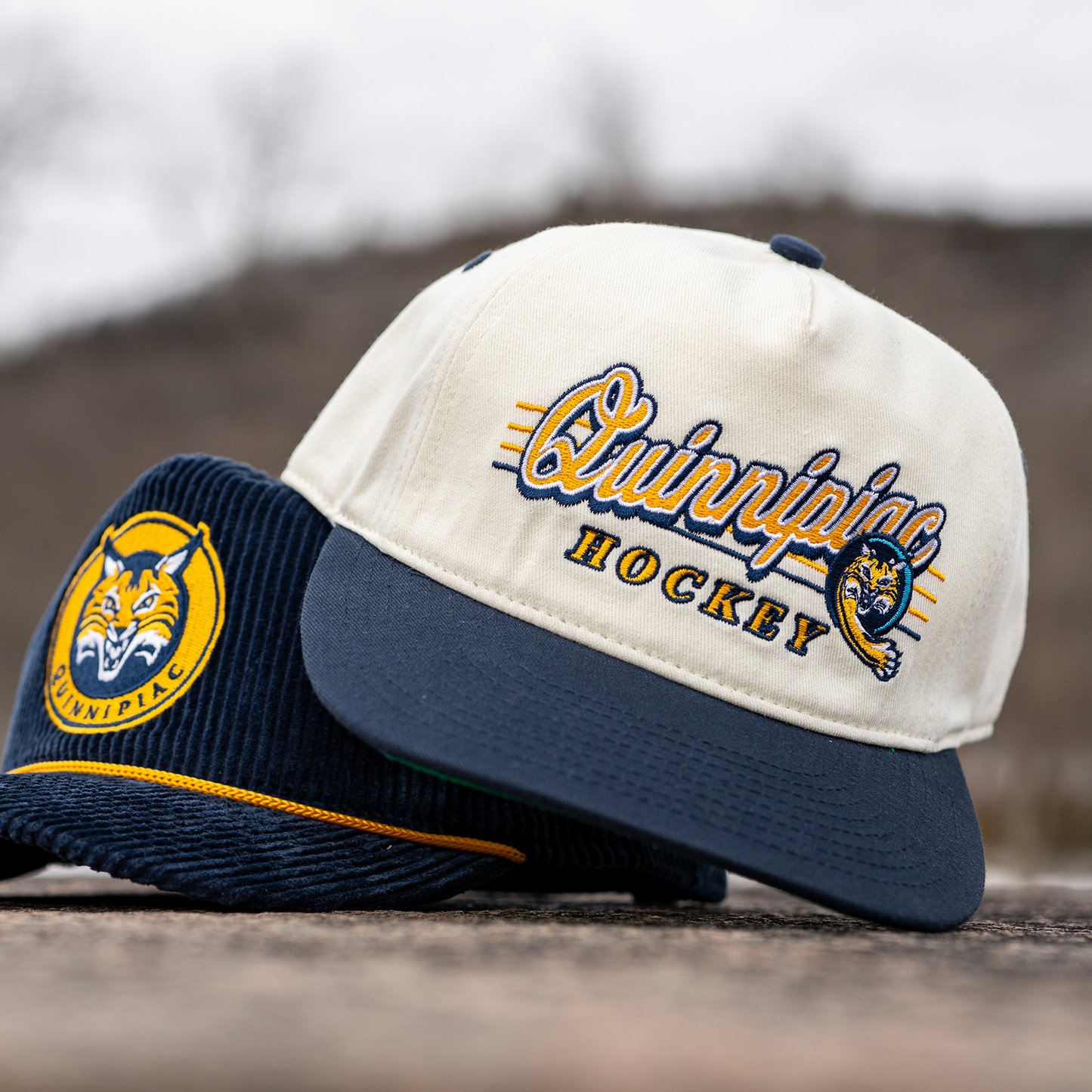 Quinnipiac Hockey Snapback: Cream